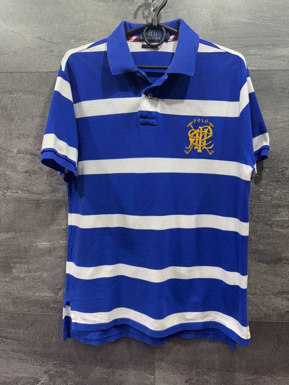 Ralph Lauren Polo Ralph Lauren Navy Blue White Striped Custom Fit Polo Size US M / EU 48-50 / 2 - 1 Thumbnail