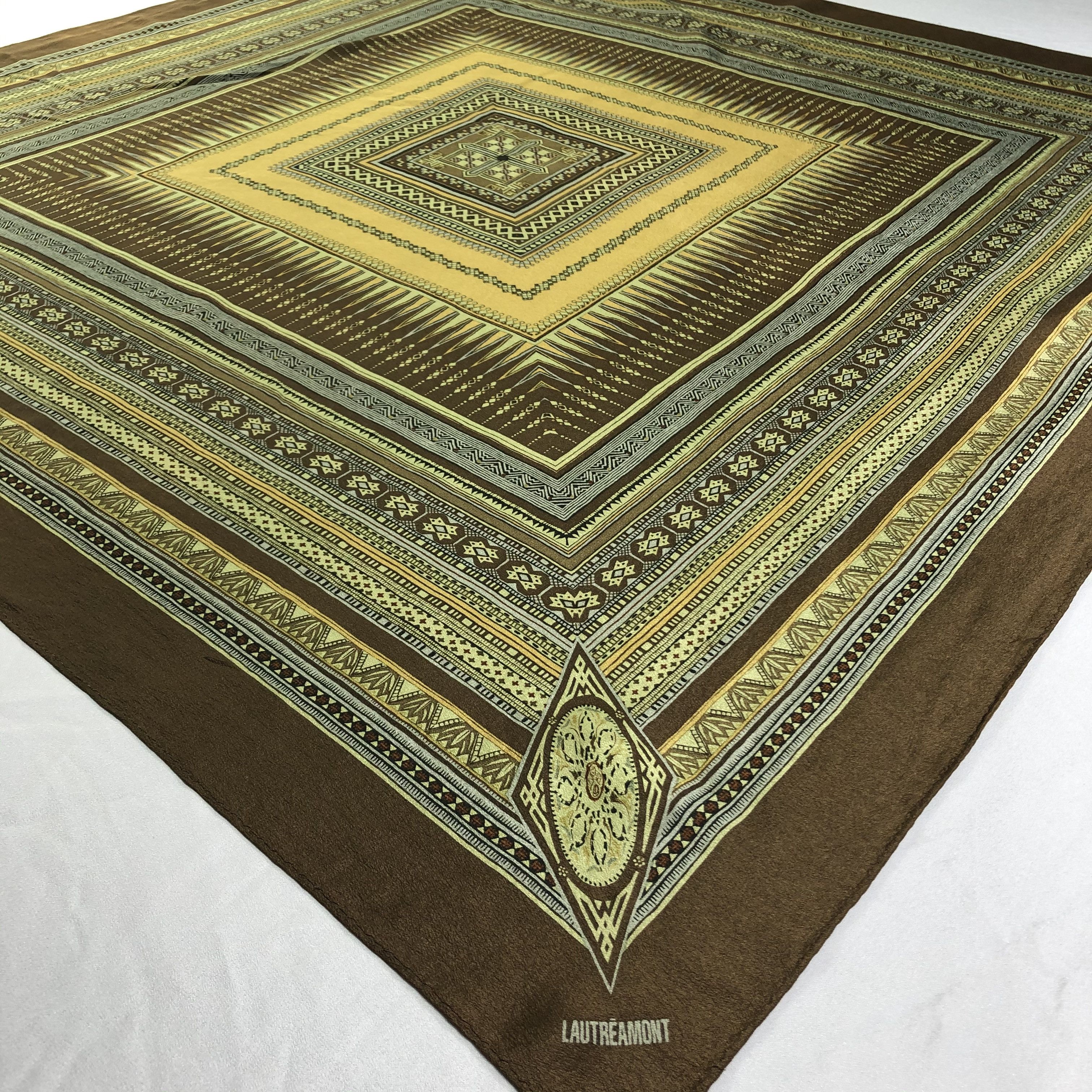 Vintage Vintage Lautreamont Silk Scarf Size ONE SIZE - 4 Thumbnail