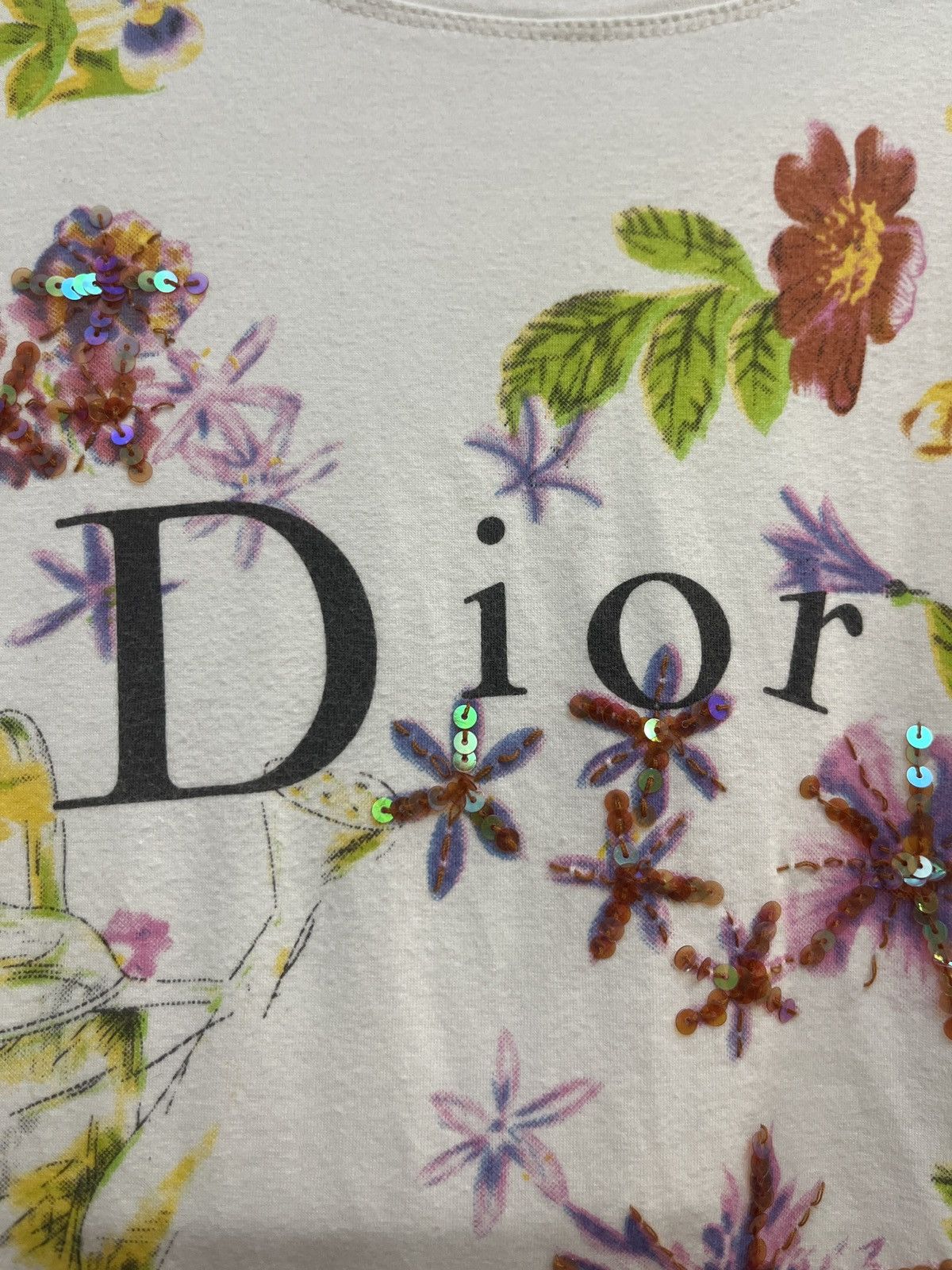 Dior Christian Dior Galliano Era Floral Sequin Top Size XS / US 0-2 / IT 36-38 - 2 Thumbnail