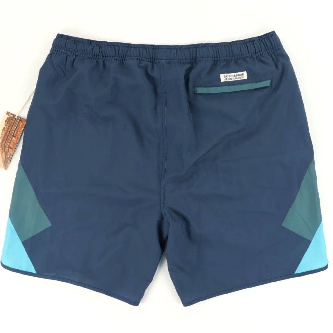 Vintage Fair Harbor Blue Men's 3XL Mastos Anchor Trunk Short Swimming Shorts - High Stretch Polyester Microfiber Regular Fit II N/A Size US 39 - 4 Thumbnail