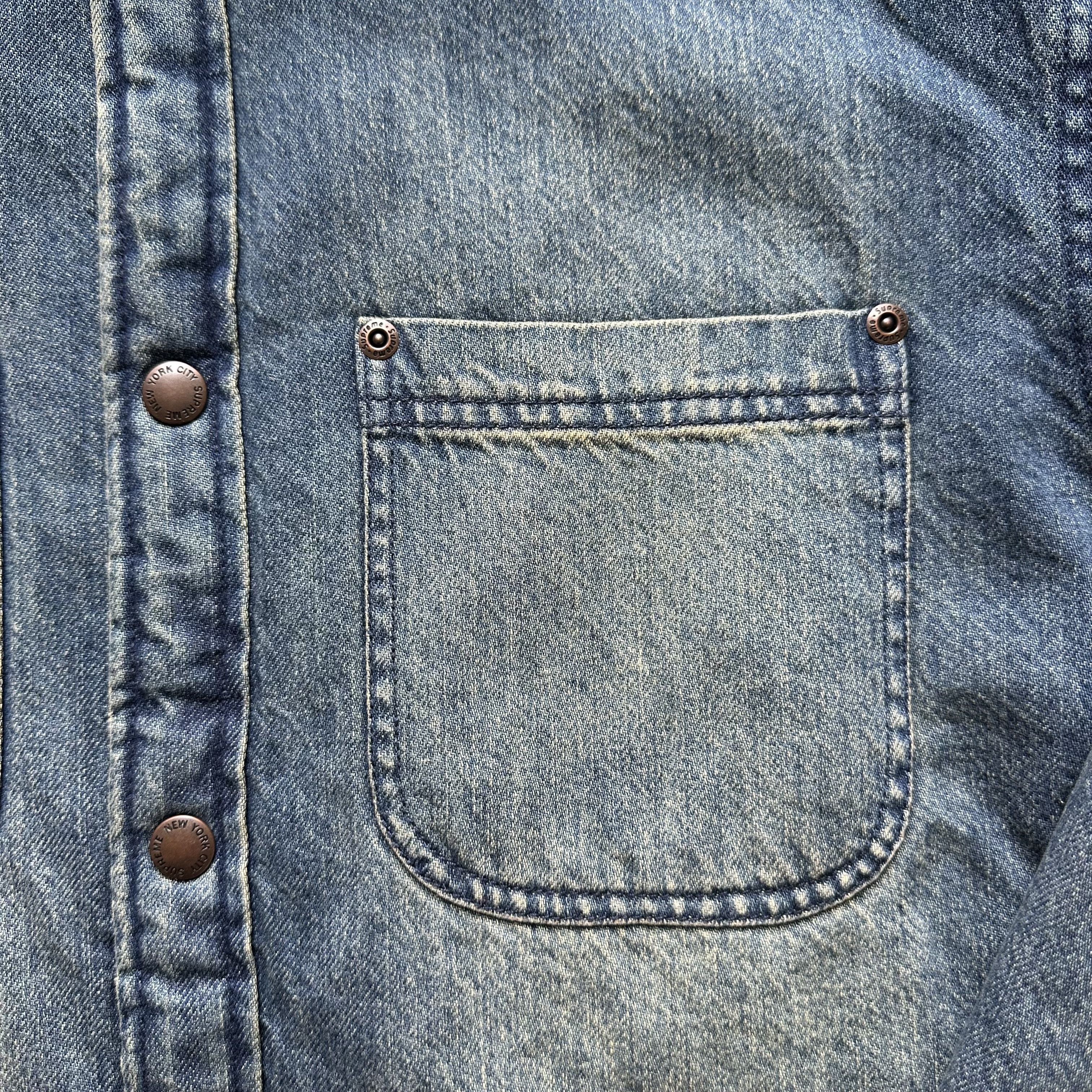 Supreme SUPREME Shearling Lined Denim Work SHIRT JACKET Size S Size US S / EU 44-46 / 1 - 4 Thumbnail