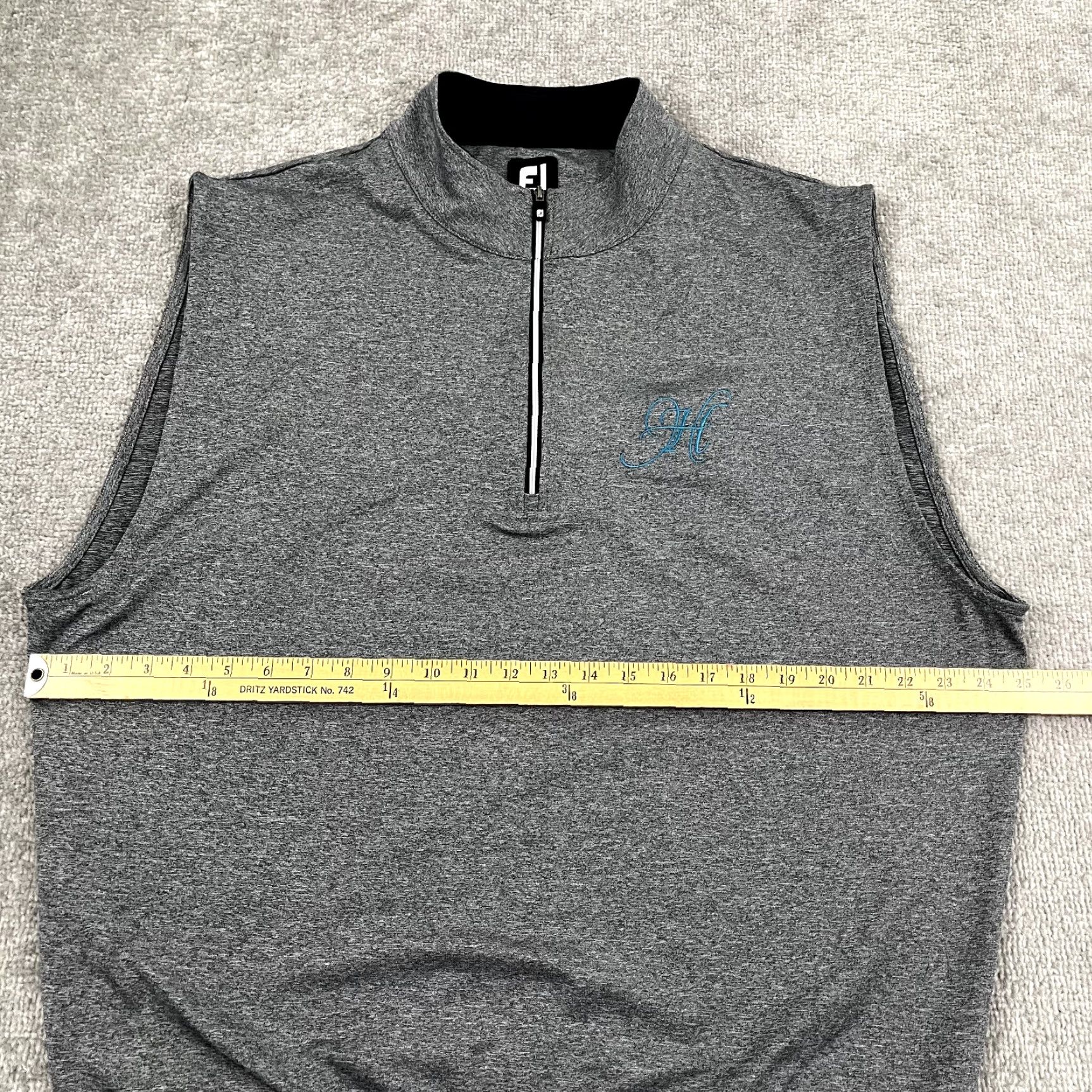 Footjoy FootJoy Vest Mens XL Gray 1/4 Zip Pullover - Golf, Outdoor, Sports, All Seasons, Regular Fit Size US XL / EU 56 / 4 - 5 Thumbnail