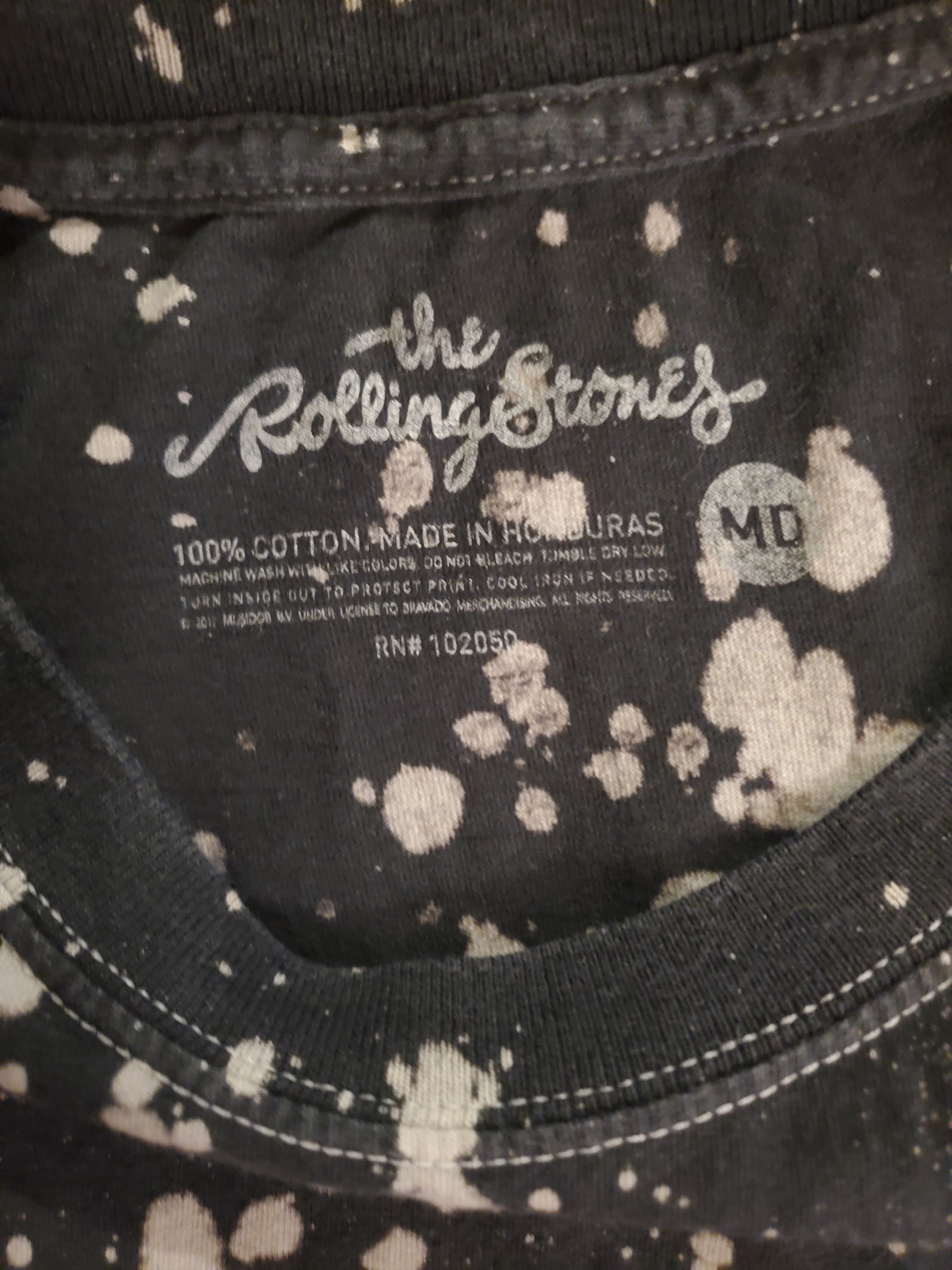 The Rolling Stones The Rolling Stones Black + Gray Splatter Design Band Tee Size US M / EU 48-50 / 2 - 2 Thumbnail