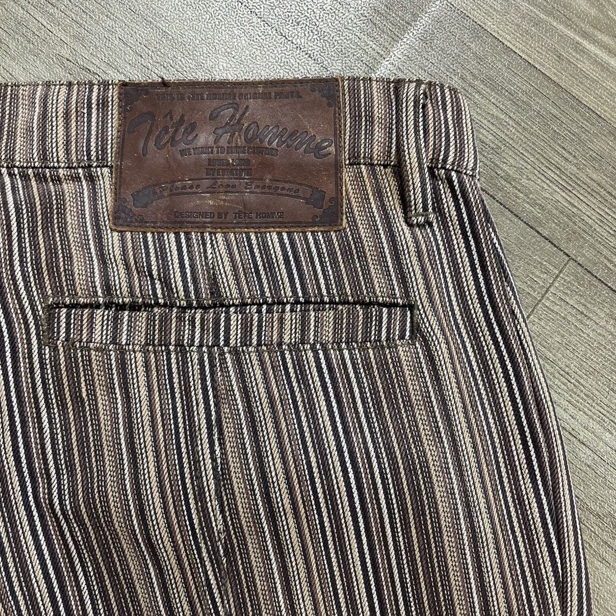 Tete Homme Vintage Tete Homme Issey Miyake Striped Bootcut Flared Jeans Size US 32 / EU 48 - 11 Thumbnail