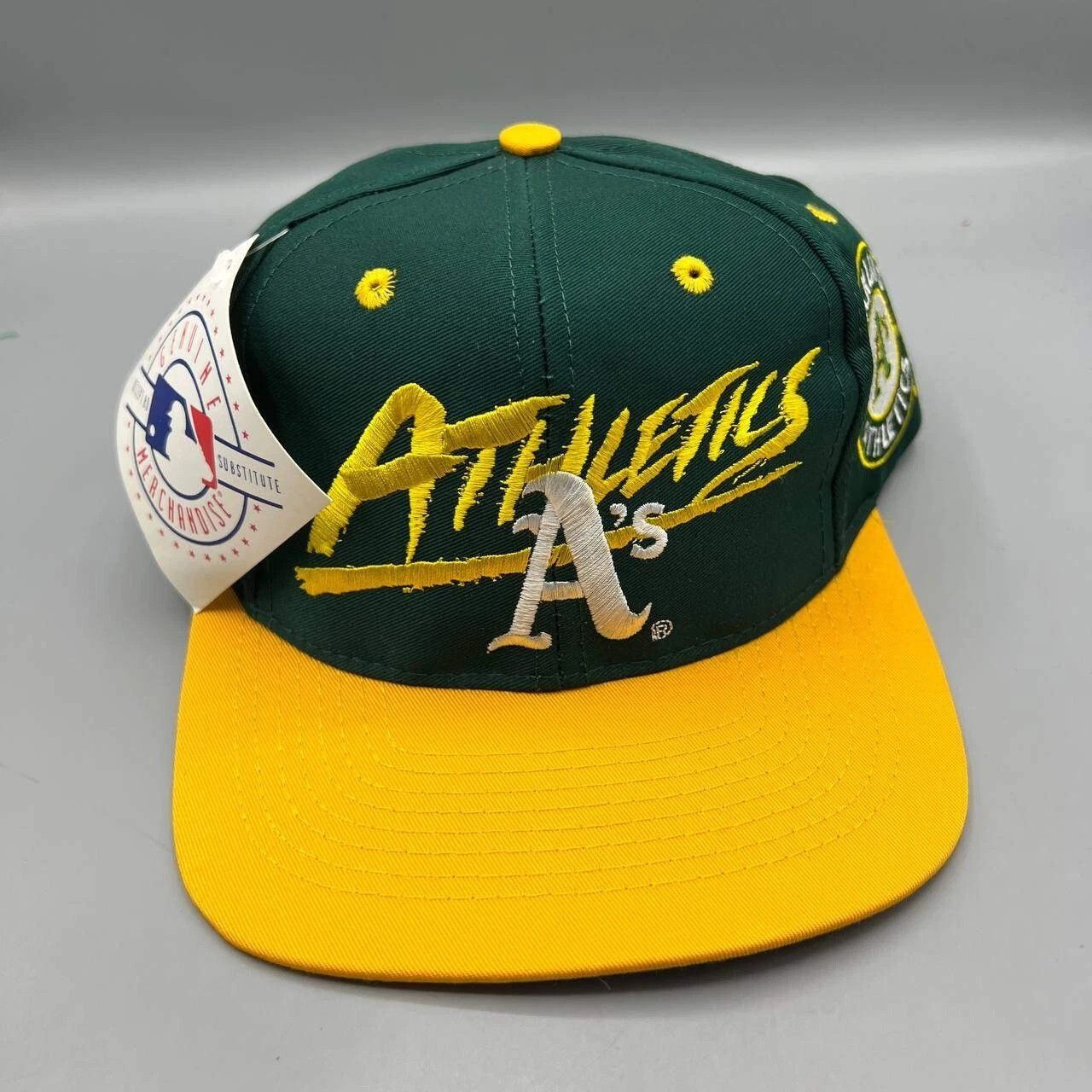 Signatures × Vintage Oakland Athletics Hat Men Signatures MLB Snap Back Cap New Size ONE SIZE - 3 Thumbnail