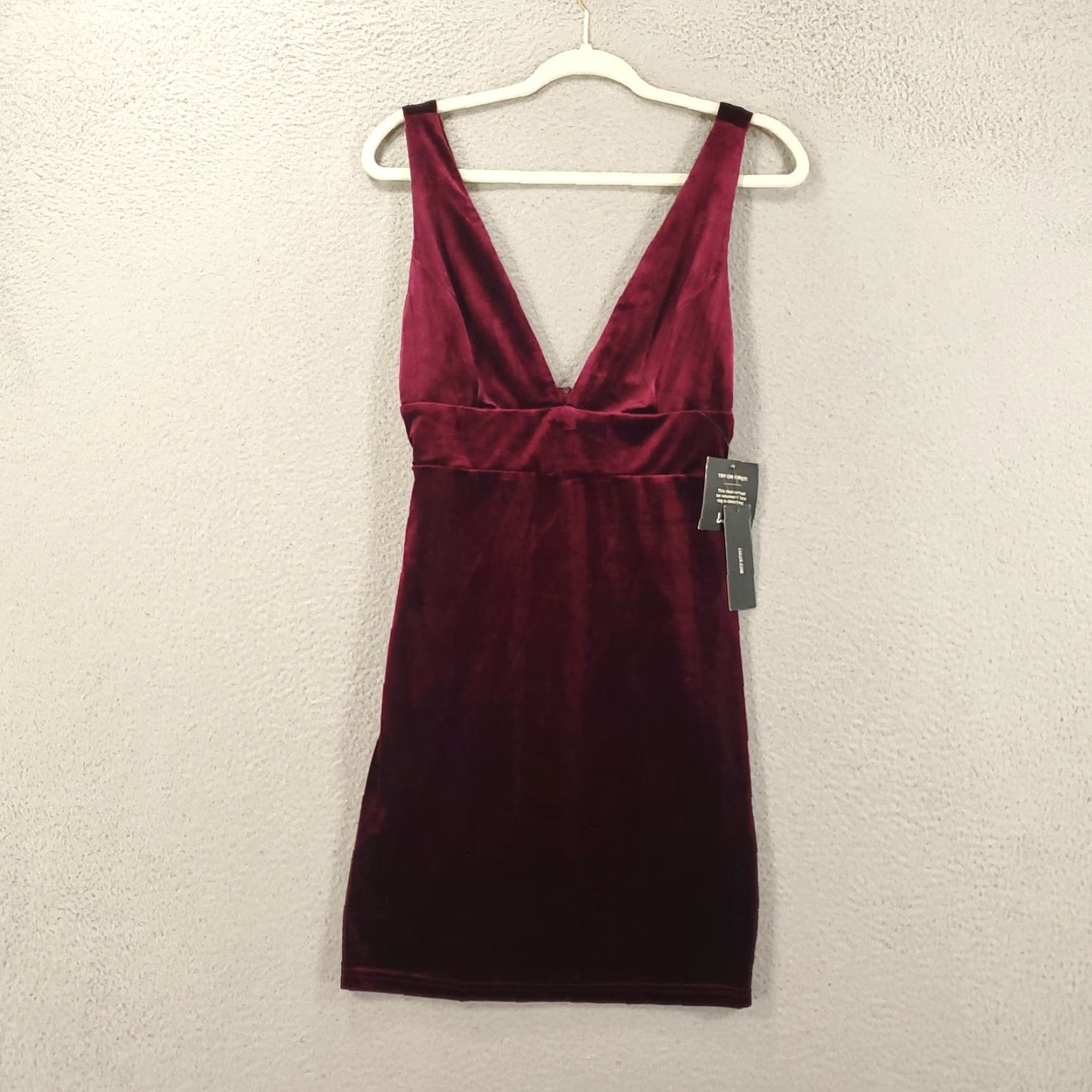 Lulus Lulus Velvet Dress Women Mini Tank Dress Clubwear Party Going Out NWT New Size S / US 4 / IT 40 - 2 Thumbnail
