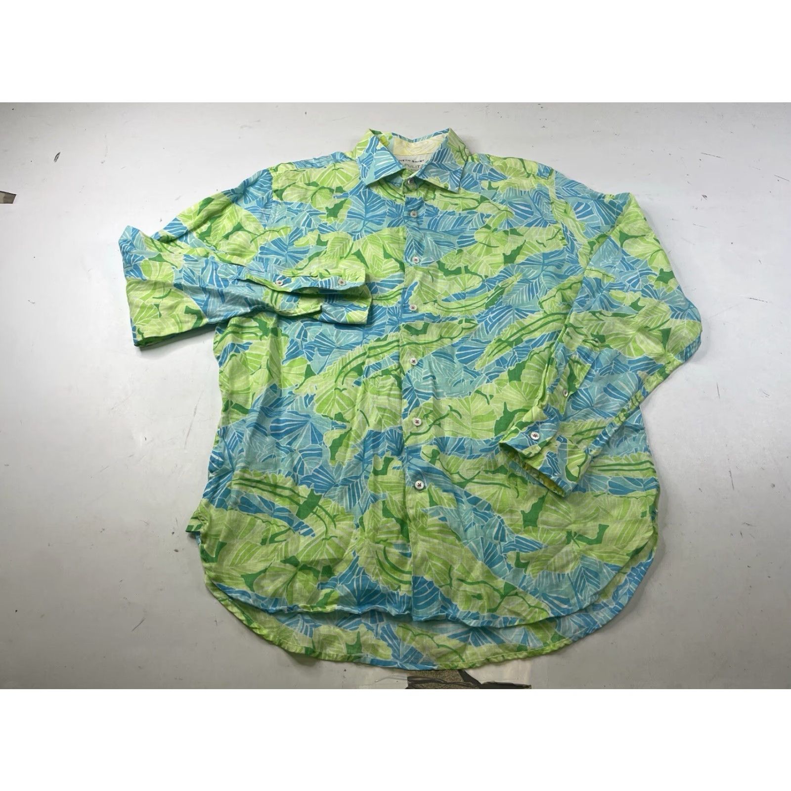 Lilly Pulitzer Lilly Pulitzer Wyeth Shirt Mens Linen Floral Long Sleeve Button L Large Multicolor Size US L / EU 52-54 / 3 - 2 Thumbnail