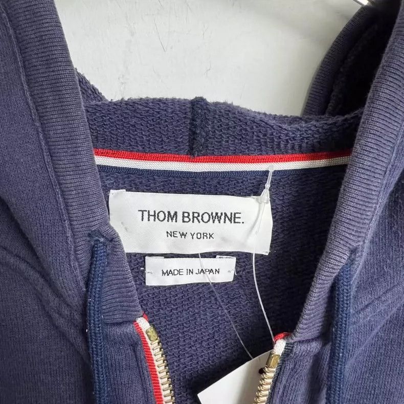 Thom Browne Thom browne Classic four-striped tie-string hooded sweatshi Size US XXL / EU 58 / 5 - 4 Thumbnail