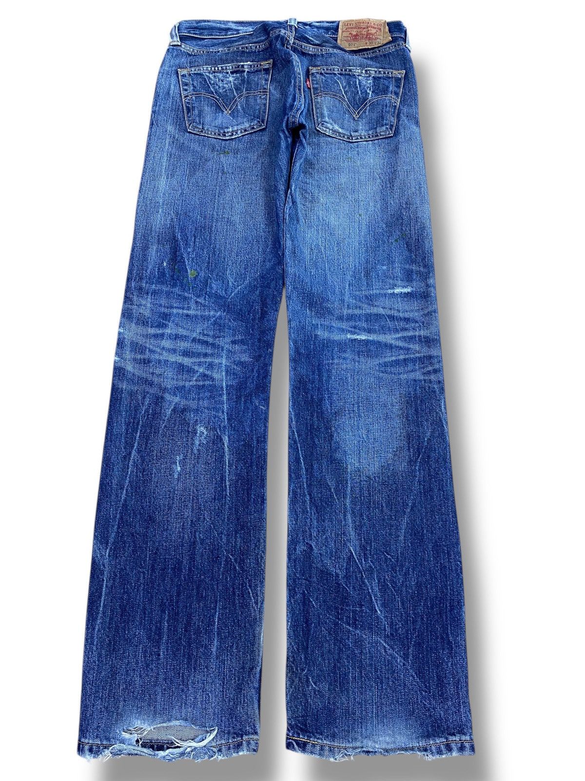 Levi's Levi’s 501 Mud Wash Whiskered Style Straight Leg Jeans Size US 30 / EU 46 - 3 Thumbnail