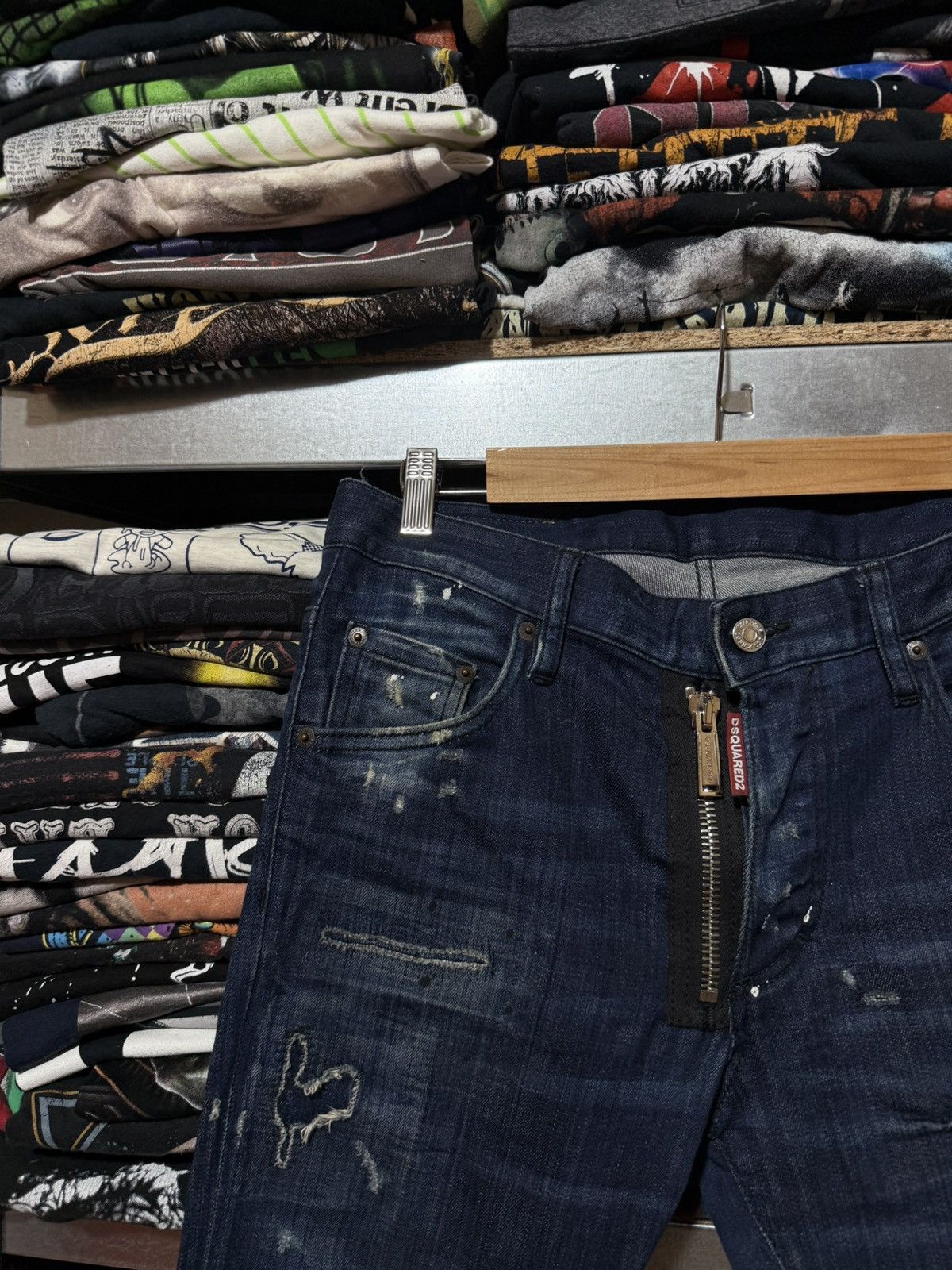 Dsquared2 Rare Luxury Dsquared2 Distressed Denim Navy Jeans Y2K Hype Size US 28 / EU 44 - 3 Thumbnail