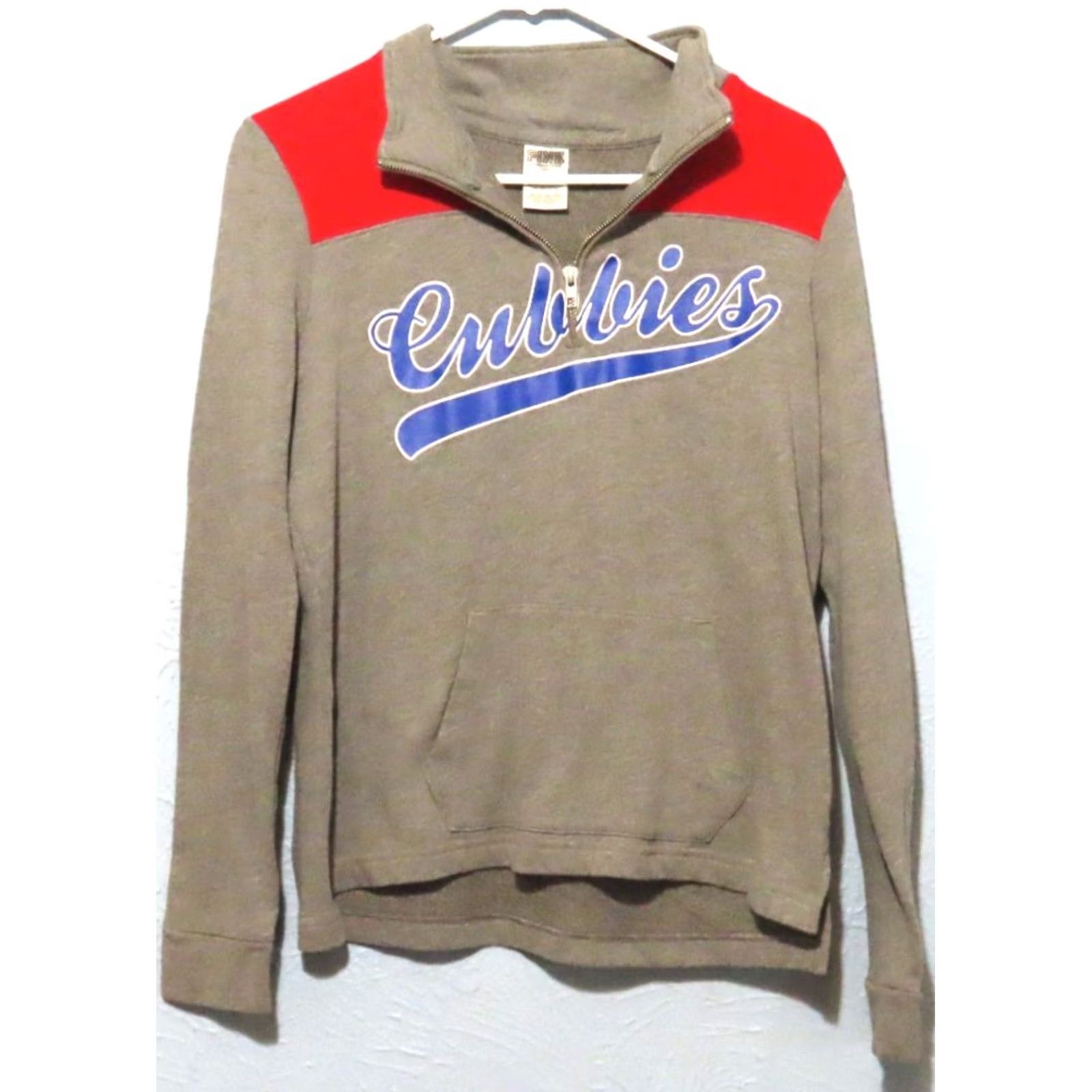 Victoria's Secret Victoria's Secret PINK Cubbies Sweatshirt S Women Gray 1/4 Zip Fleece Mock Neck Activewear Pullover Logo Sports Size S / US 4 / IT 40 - 2 Thumbnail