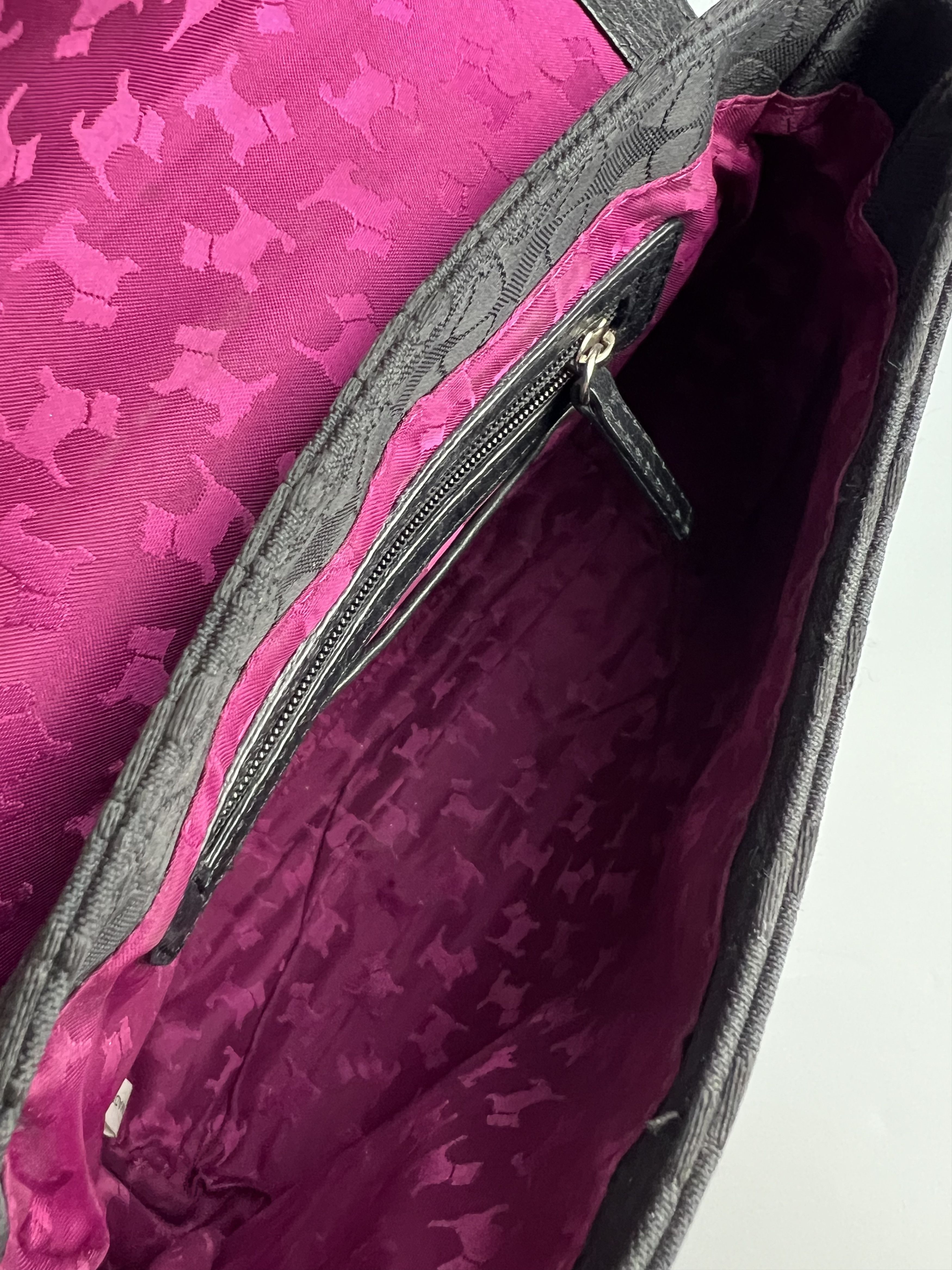 Other Radley London Black Monogram Canvas Leather Crossbody Bag Size ONE SIZE - 8 Thumbnail