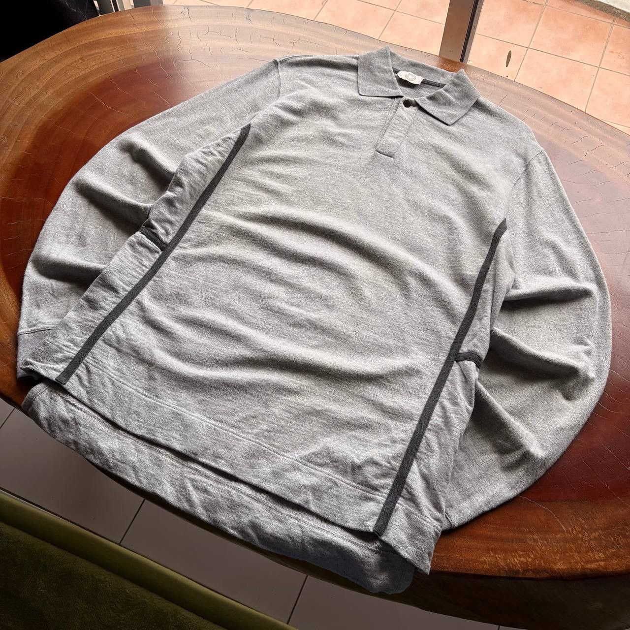 Hermes Hermes Sellier Side ( H ) Longsleeve Grey Polo Shirt Size US L / EU 52-54 / 3 - 3 Thumbnail