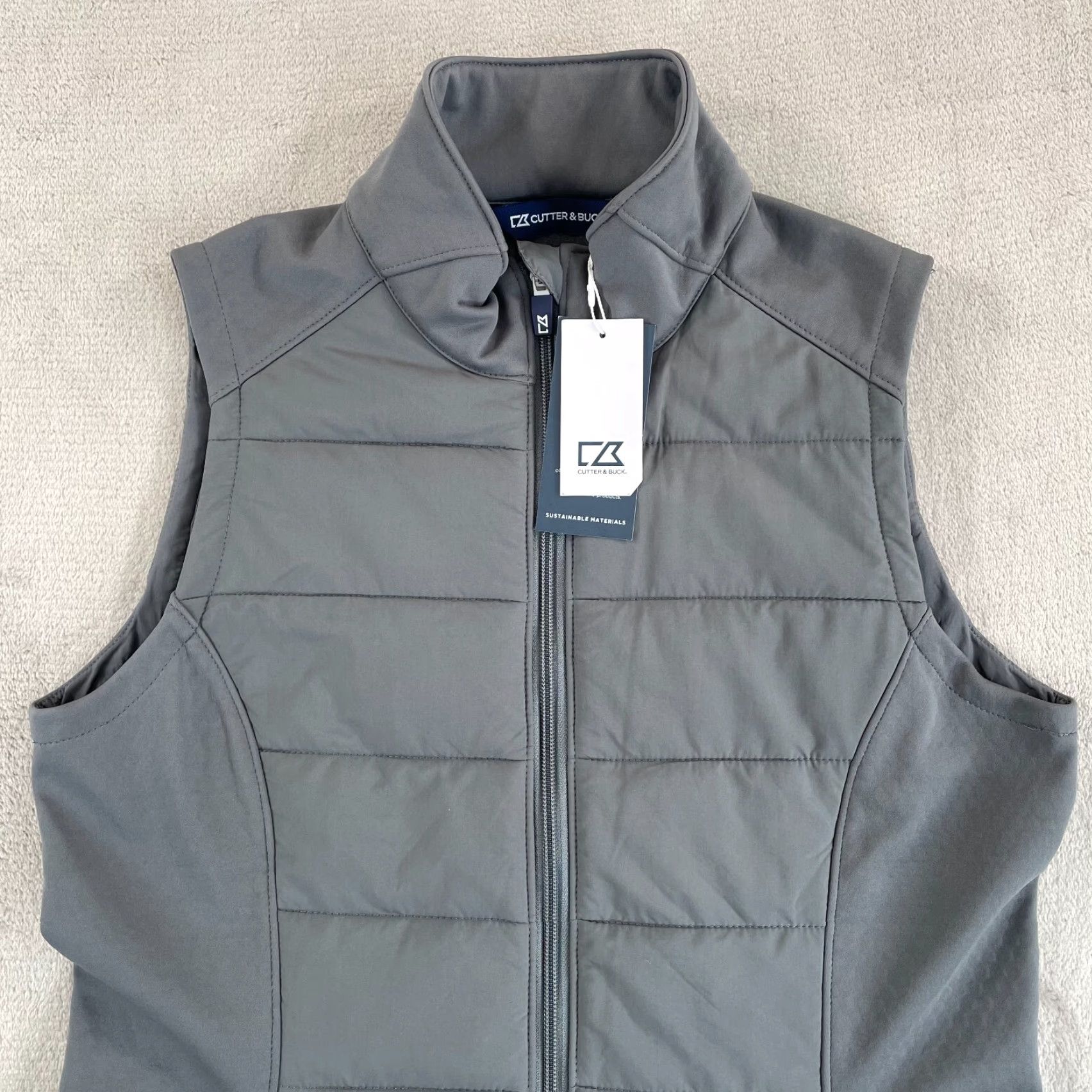 Cutter & Buck Cutter & Buck Evoke Hybrid Vest Men Small Grey Full Zip DWR NWT 50 Size US S / EU 44-46 / 1 - 4 Thumbnail