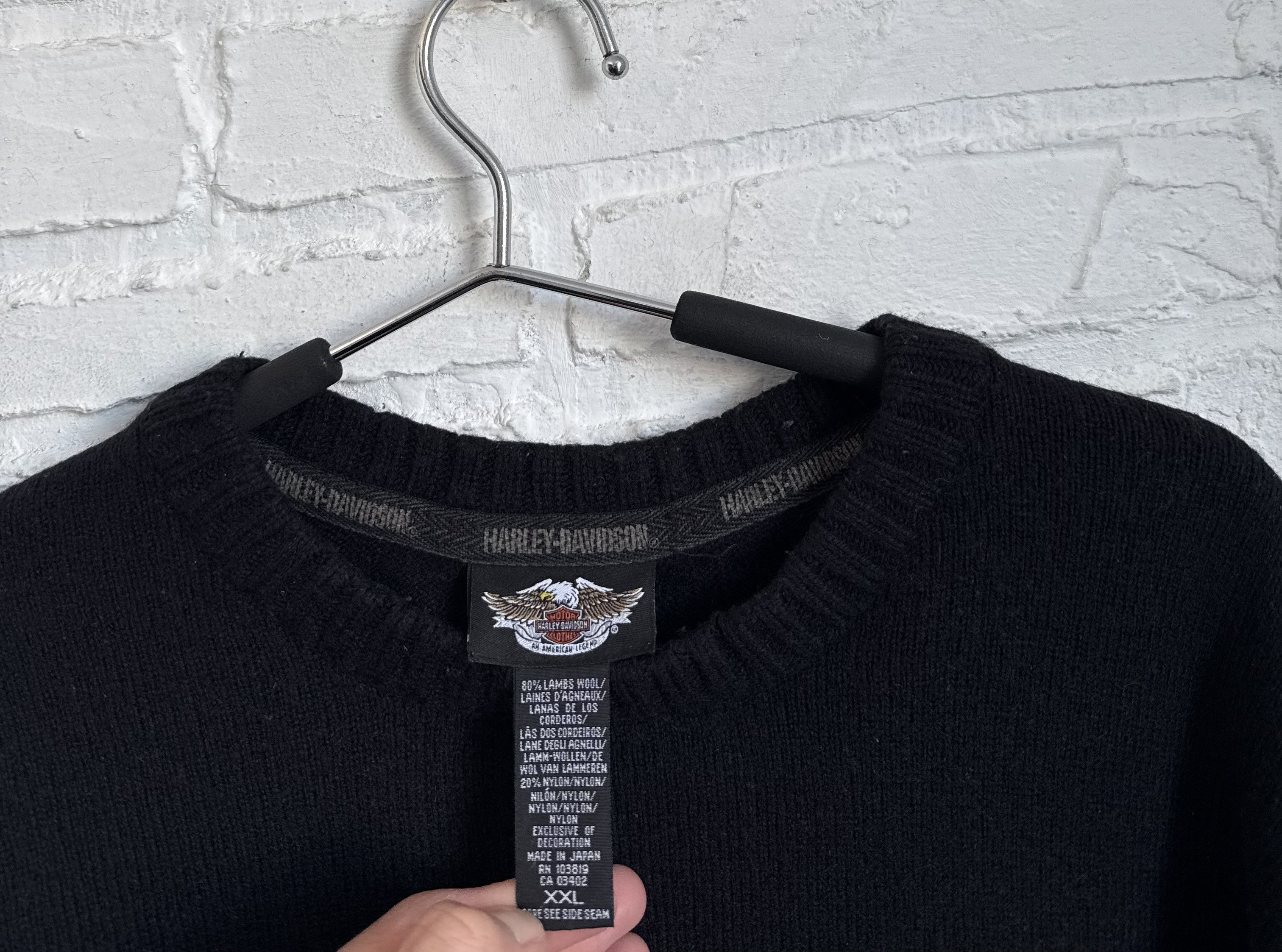 Harley Davidson Vintage 2000s Harley Davidson merino wool sweater Japan Size US XXL / EU 58 / 5 - 4 Thumbnail