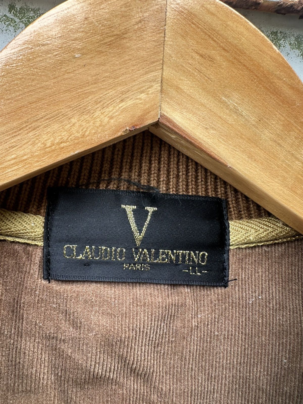 Valentino 👹Claudio Valentino Italy Olive Green Long Sleeves Polo Size US L / EU 52-54 / 3 - 11 Thumbnail