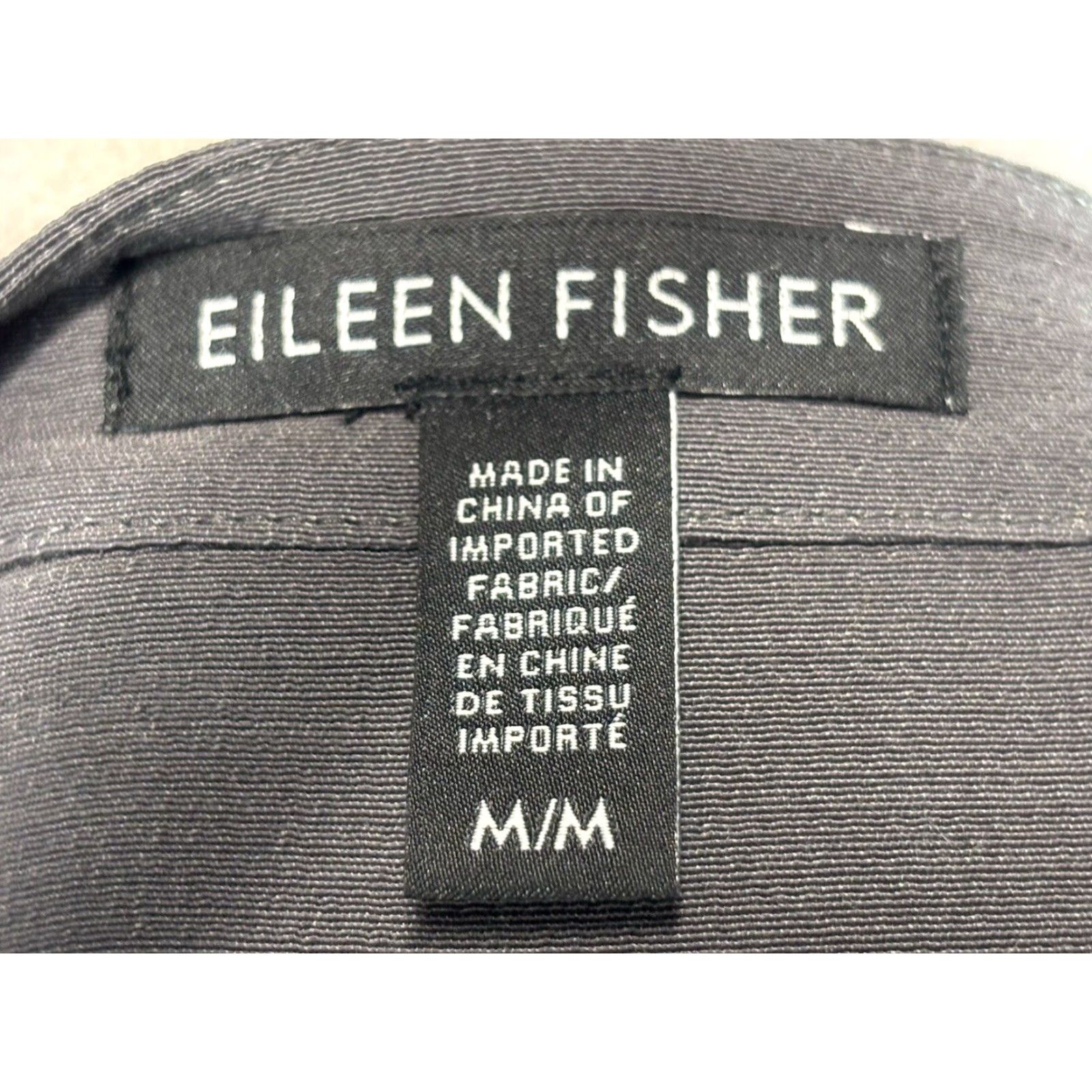 Eileen Fisher EILEEN FISHER Dress Women M Shift Colorblock Grey Black Tencel Blend 3/4 Sleeve Knee Length Women Size M / US 6-8 / IT 42-44 - 6 Thumbnail