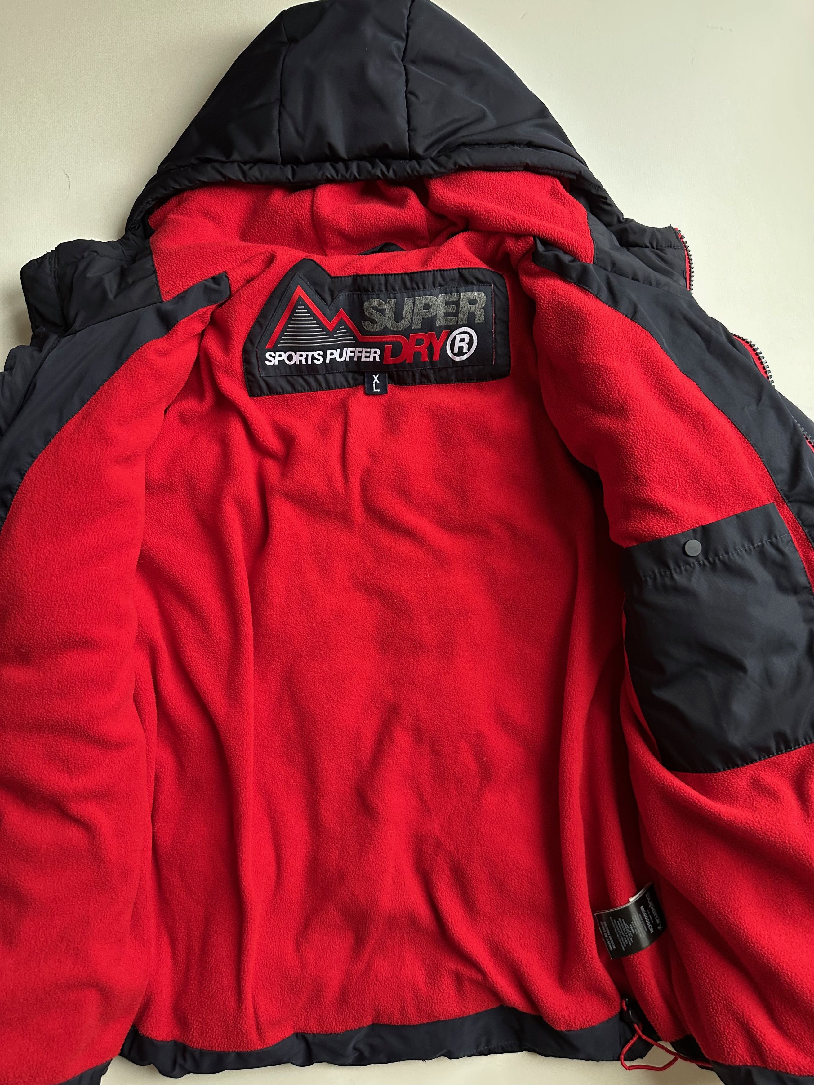 Superdry SuperDry Hooded Puffer Bomber Jacket - Navy - XL Size US XL / EU 56 / 4 - 6 Thumbnail