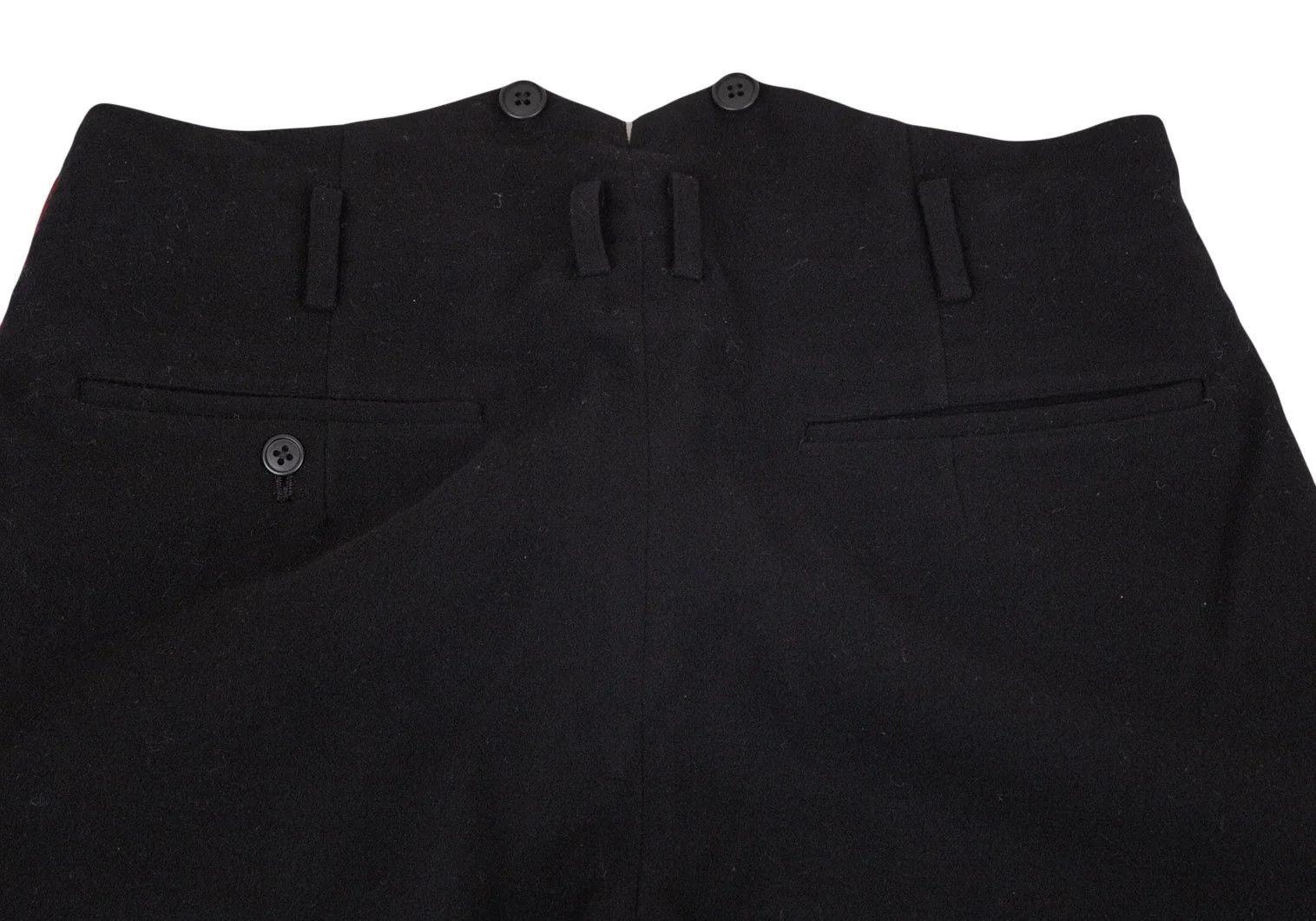 Yohji Yamamoto Yohji Yamamoto Suspender Button Pants Black Red Size US 36 / EU 52 - 12 Thumbnail