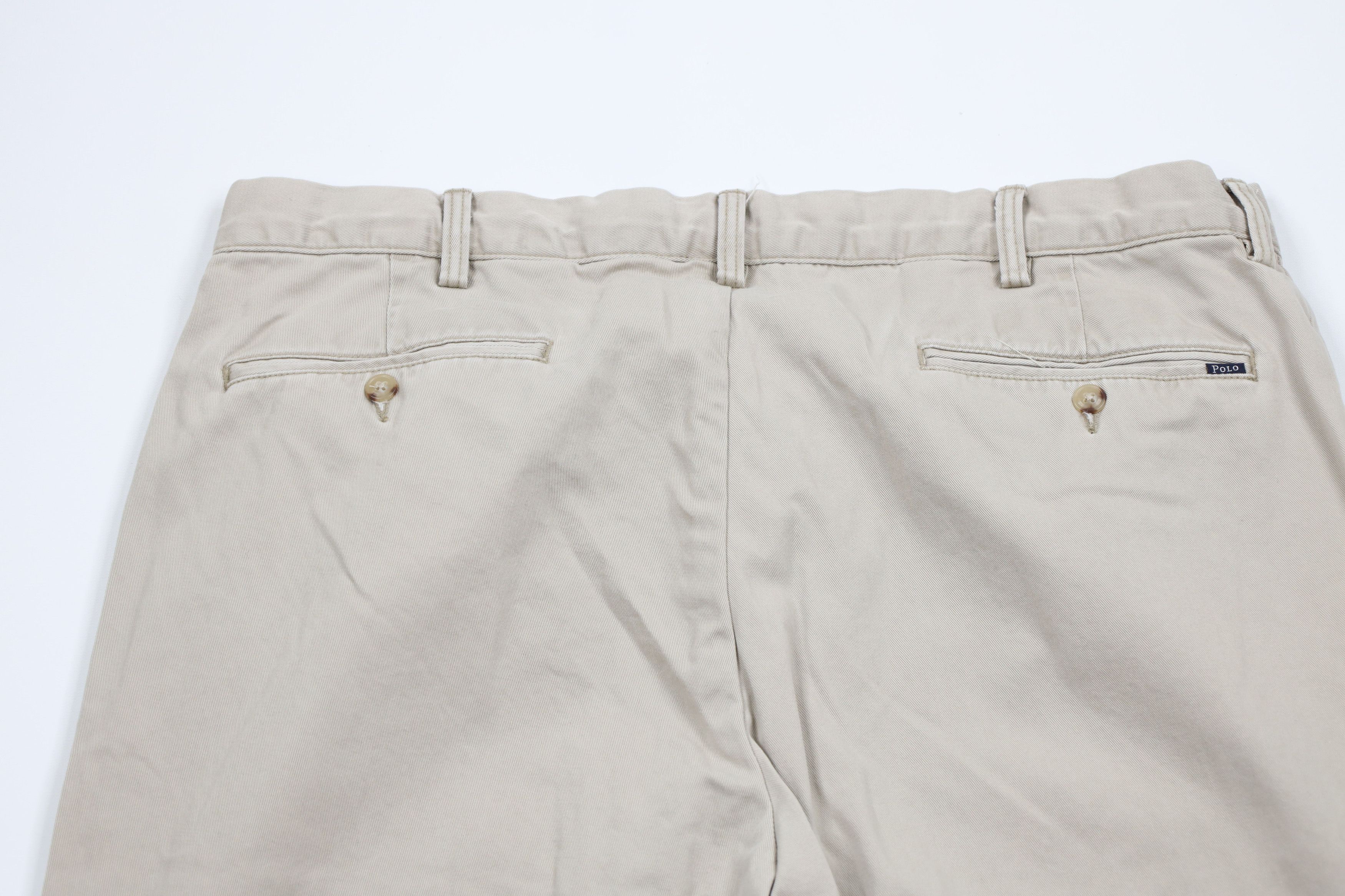 Ralph Lauren × Vintage Vintage Ralph Lauren Classic Fit Wide Leg Chino Pants Beige Size US 38 / EU 54 - 9 Thumbnail