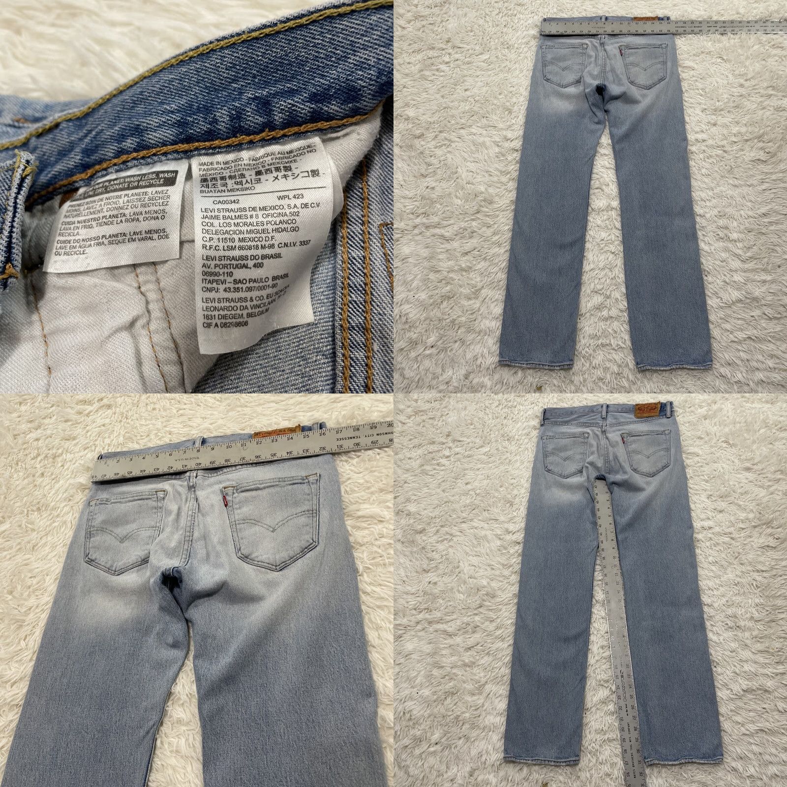 Levi's VINTAGE Levi's 501xx Jeans Men 31x32 Light Blue Rivet Fly 501 xx Y2k Grunge Premium Denim Jeans Mens Regular 31 Blue 501 Series Size US 31 - 8 Thumbnail