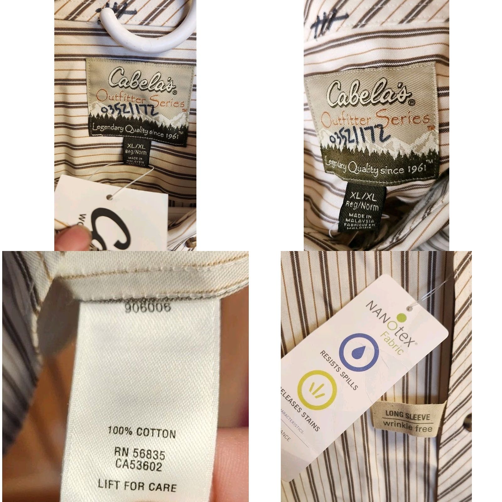 Vintage CABELA’S Outfitter Series Shirt Men’s XL 100% Cotton Button Down Striped Vintage Size US XL / EU 56 / 4 - 8 Thumbnail