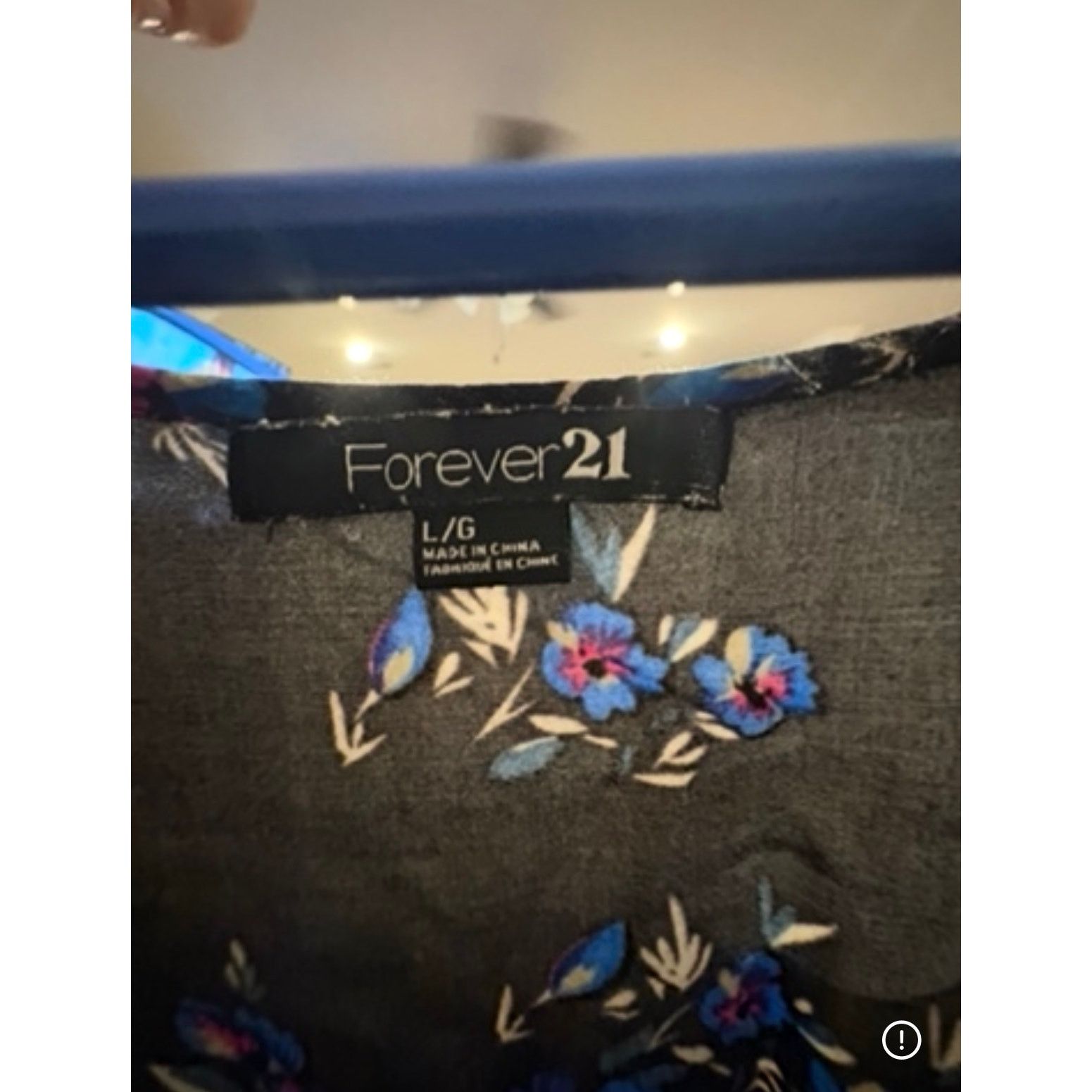 Forever 21 Forever 21 Women’s Large Black Floral Short Sleeve Dress Size L / US 10 / IT 46 - 3 Thumbnail