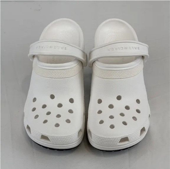 Balenciaga × Crocs o1rshd1 Rubber Crocs Madame Heel in White Size US 10 / IT 40 - 5 Thumbnail