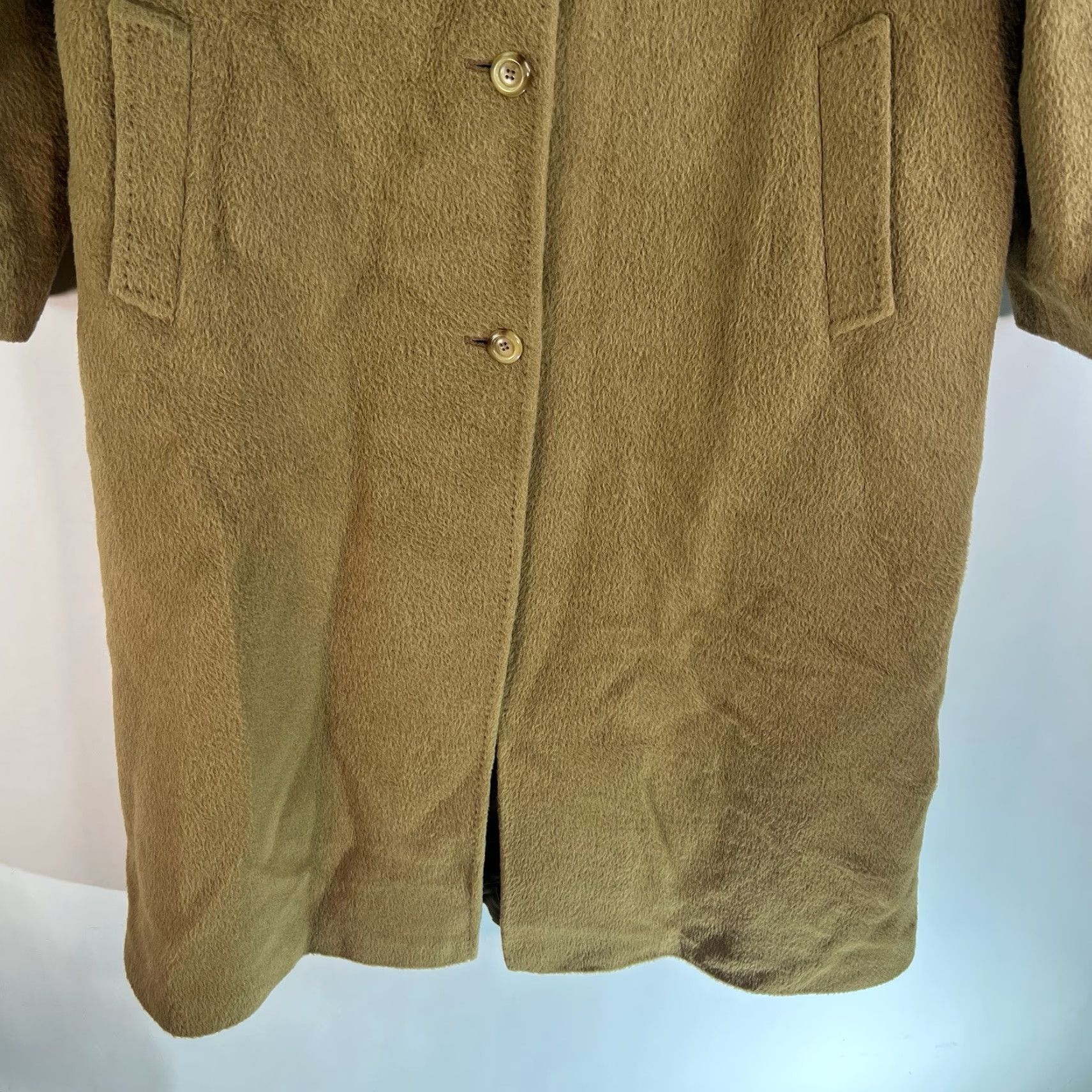 Bill Blass VINTAGE Bill Blass Llama Wool Overcoat Womens Size 12 Camel Tan Long Sleeve Classic 90s Size XL / US 12-14 / IT 48-50 - 4 Thumbnail