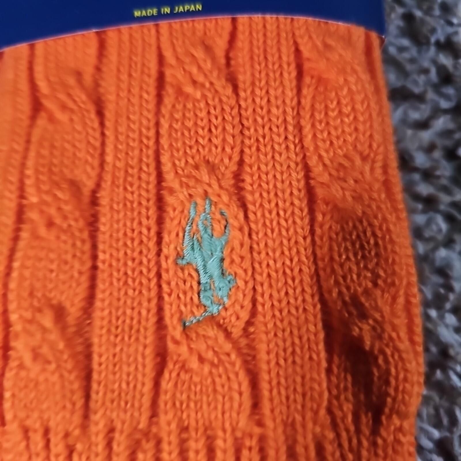Polo Ralph Lauren Polo Ralph Lauren Orange Womens Socks 9-11 NWT Size ONE SIZE - 3 Thumbnail