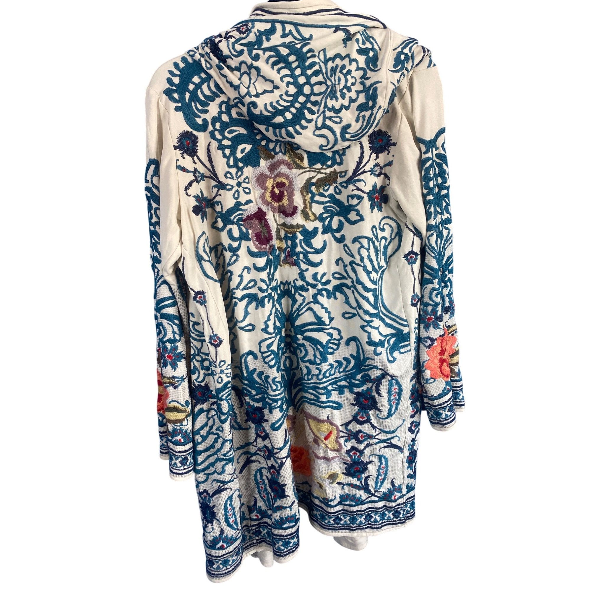 Johnny Was NWT Johnny Was Hooded Duster Embroidered Open Cardigan Small Size S / US 4 / IT 40 - 4 Thumbnail