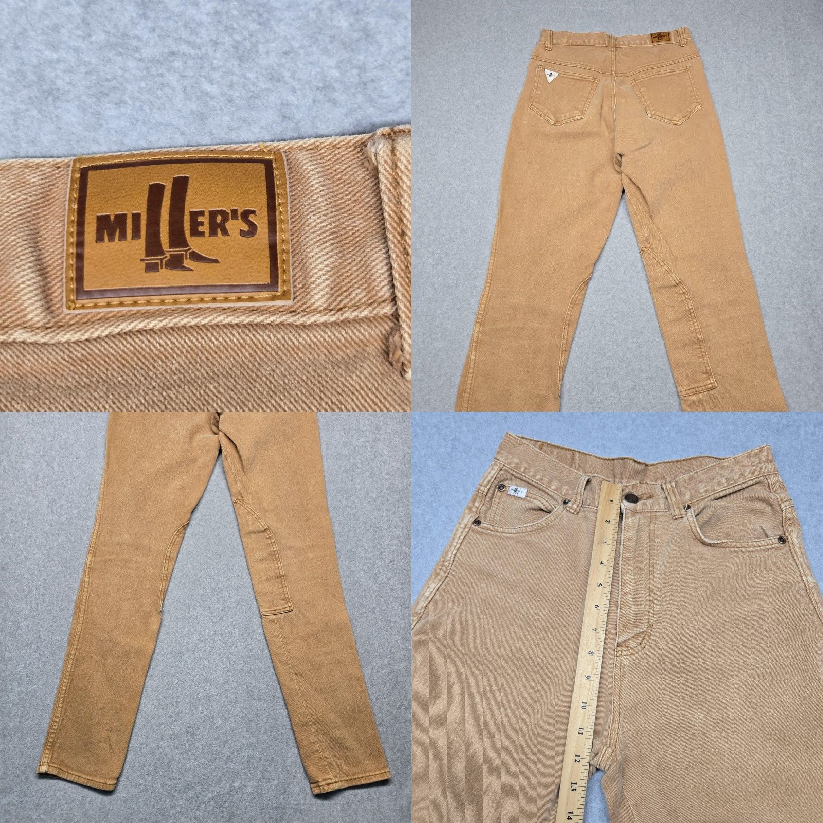 Vintage VINTAGE Miller's Jeans Mens 32x31 Tan Western Stretch Denim Cowboy Pants 90s USA Brown Slim Straight Denim Cowboy Male Mens Size US 29 - 8 Thumbnail