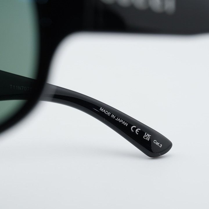 Gucci Gucci GG2168S 007 Sunglasses Shiny Black Shield Frame Size ONE SIZE - 8 Thumbnail