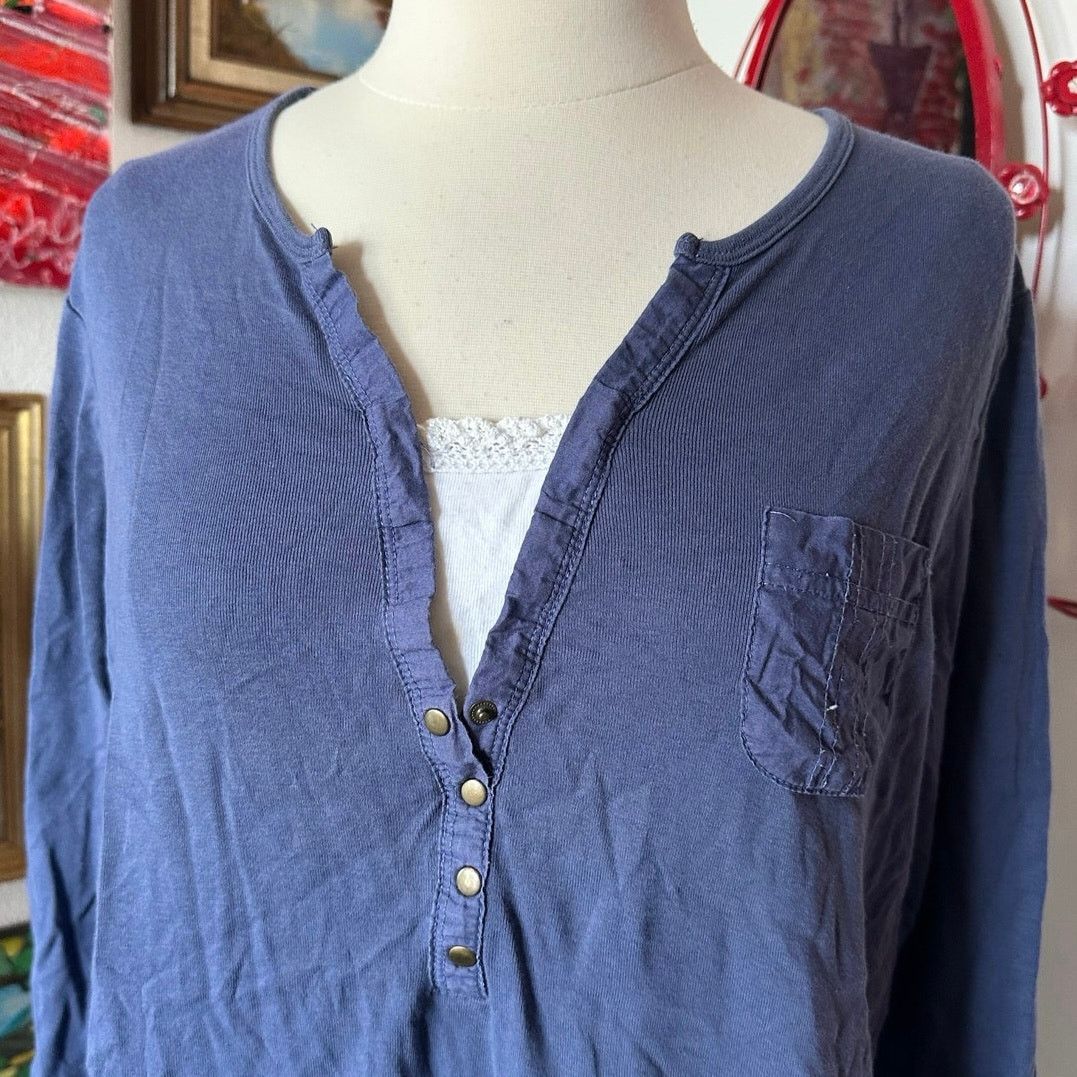 Other white stag dark blue layered long sleeve top Size L / US 10 / IT 46 - 2 Thumbnail