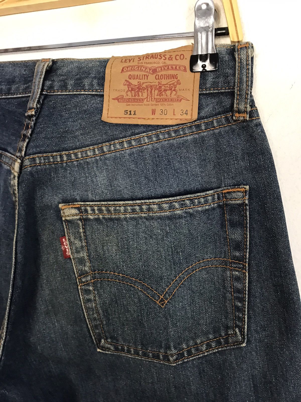 Levi's Levi's Lot 511 Zipper Indigo Denim Jeans Straight Leg Size US 29 - 11 Thumbnail