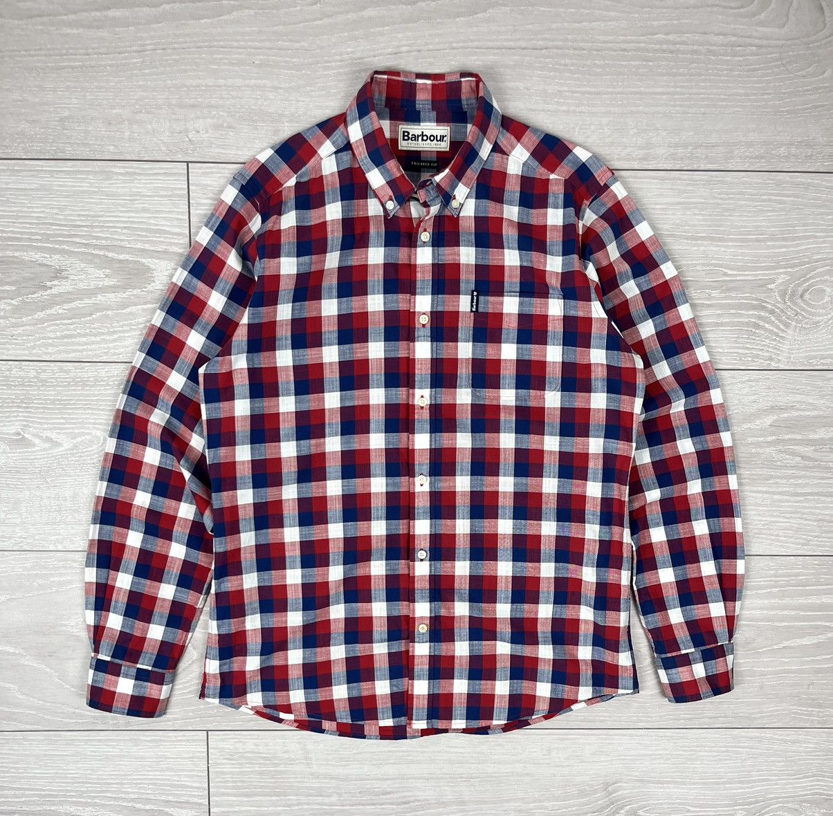 Barbour x4 Barbour Tailored Flannel Checkered Button Shirt M Size Size US M / EU 48-50 / 2 - 3 Thumbnail