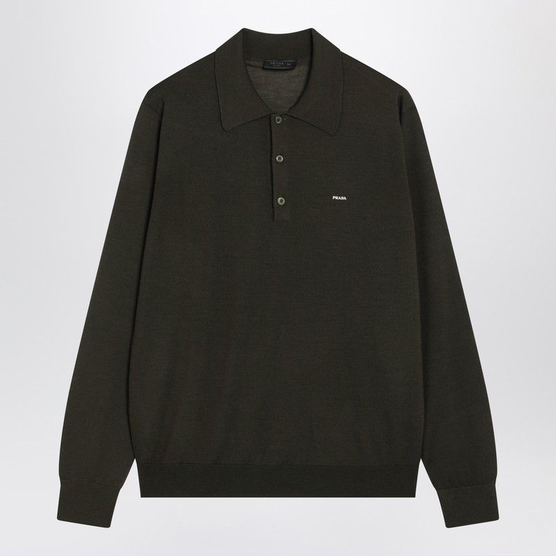Prada Prada Military Green Combed Wool Polo Shirt Size US S / EU 44-46 / 1 - 1 Thumbnail