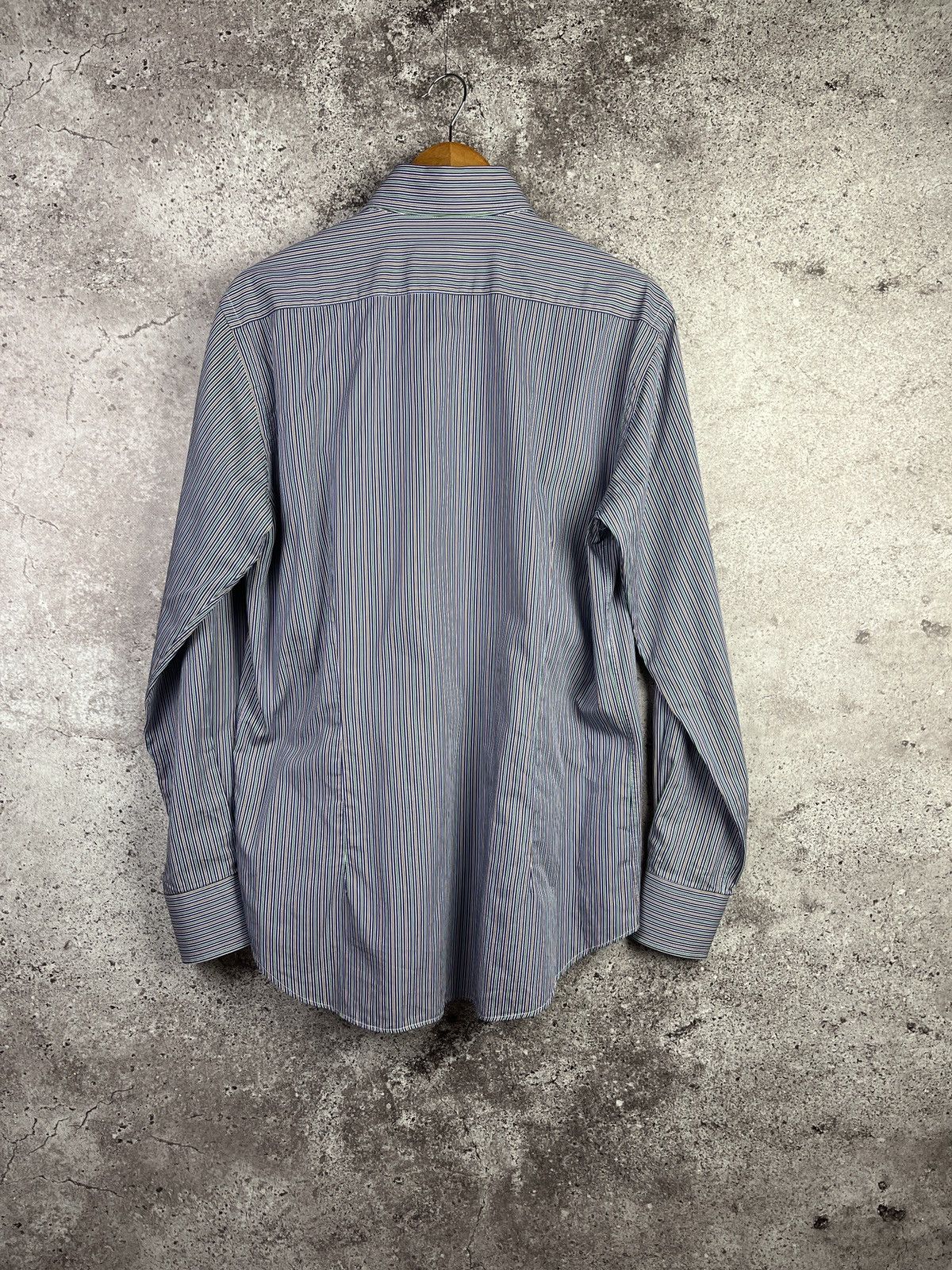 Etro Etro Milano Striped Shirt Multicolor Cotton Pegasus Logo Size US L / EU 52-54 / 3 - 3 Thumbnail