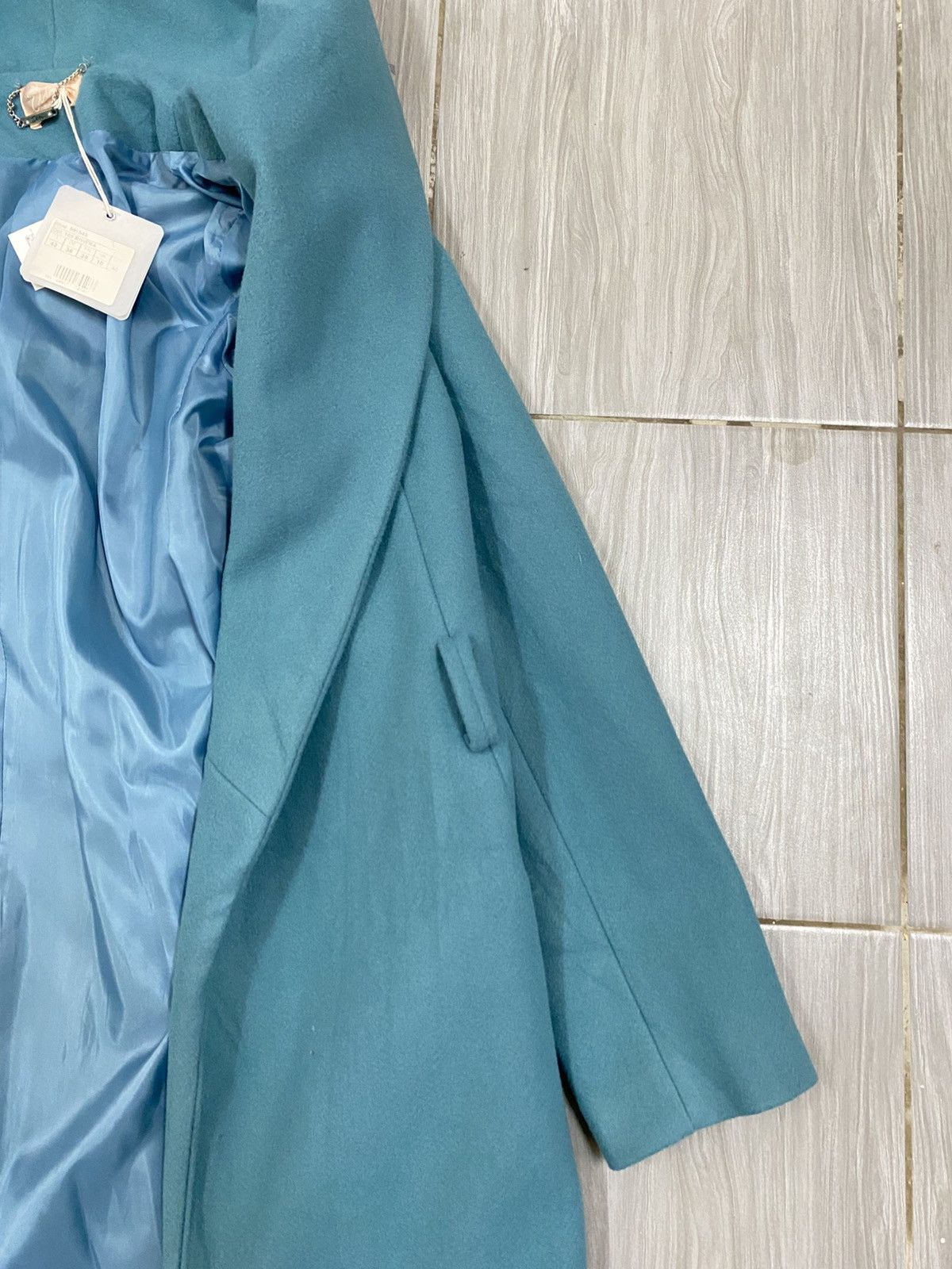 Japanese Brand Ellei Donna Wool Coat Jacket - Riviera Colour Size S / US 4 / IT 40 - 4 Thumbnail