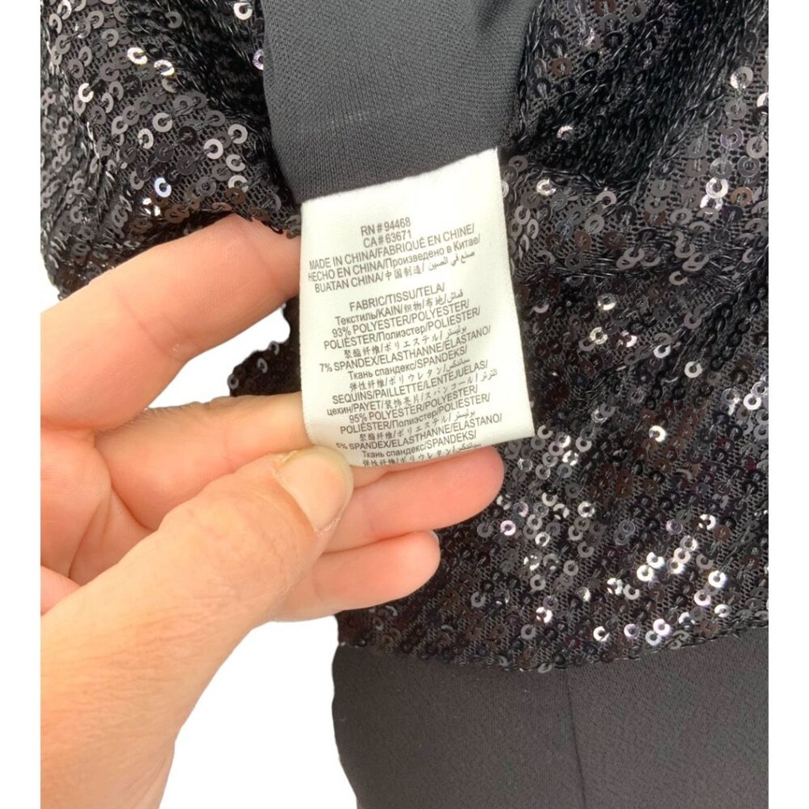 Bcbgmaxazria BCBG Cowl Neck Sequin Jumpsuit Black Sz Small NWOT $138 MSP Size 27" / US 4 / IT 40 - 4 Thumbnail