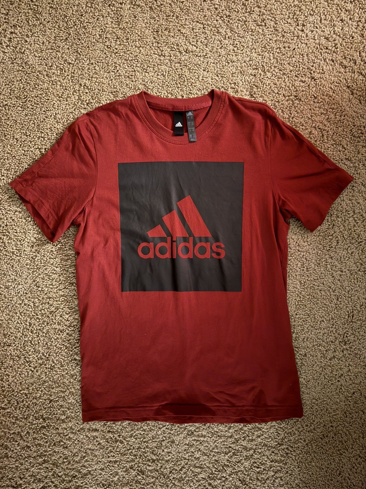 Adidas Adidas S/S Logo Shirt Red Size Medium DS 0V9001 Size US M / EU 48-50 / 2 - 1 Thumbnail
