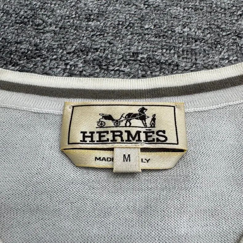 Hermes Hermes Striped Cashmere Knit Top Size US M / EU 48-50 / 2 - 2 Thumbnail