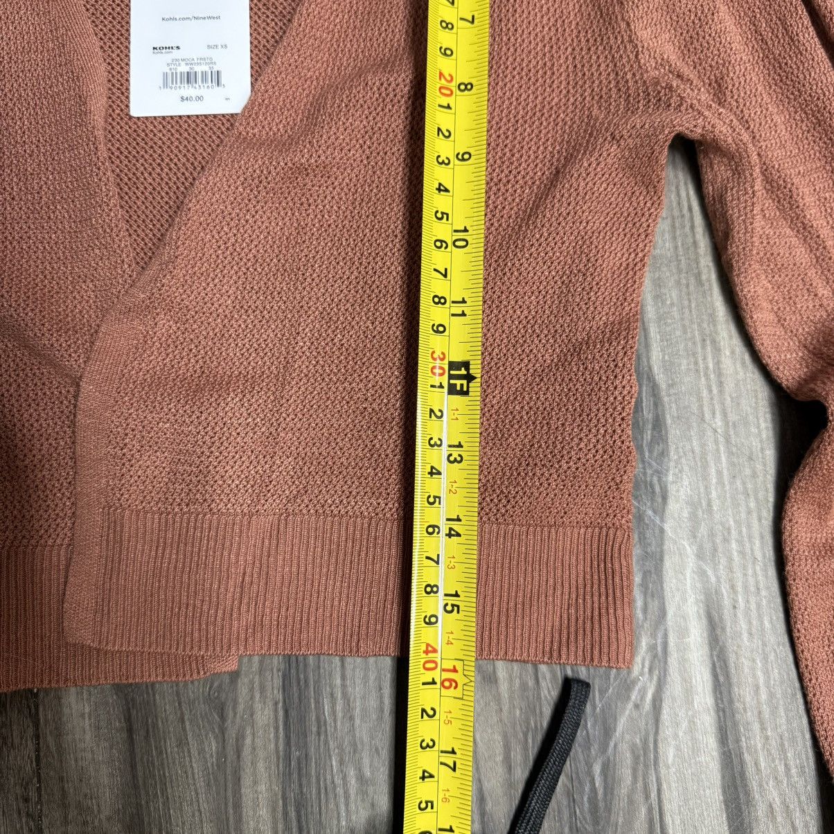 Nine West Nine West Cropped Open-Front Cardigan — Rust Size XS / US 0-2 / IT 36-38 - 7 Thumbnail