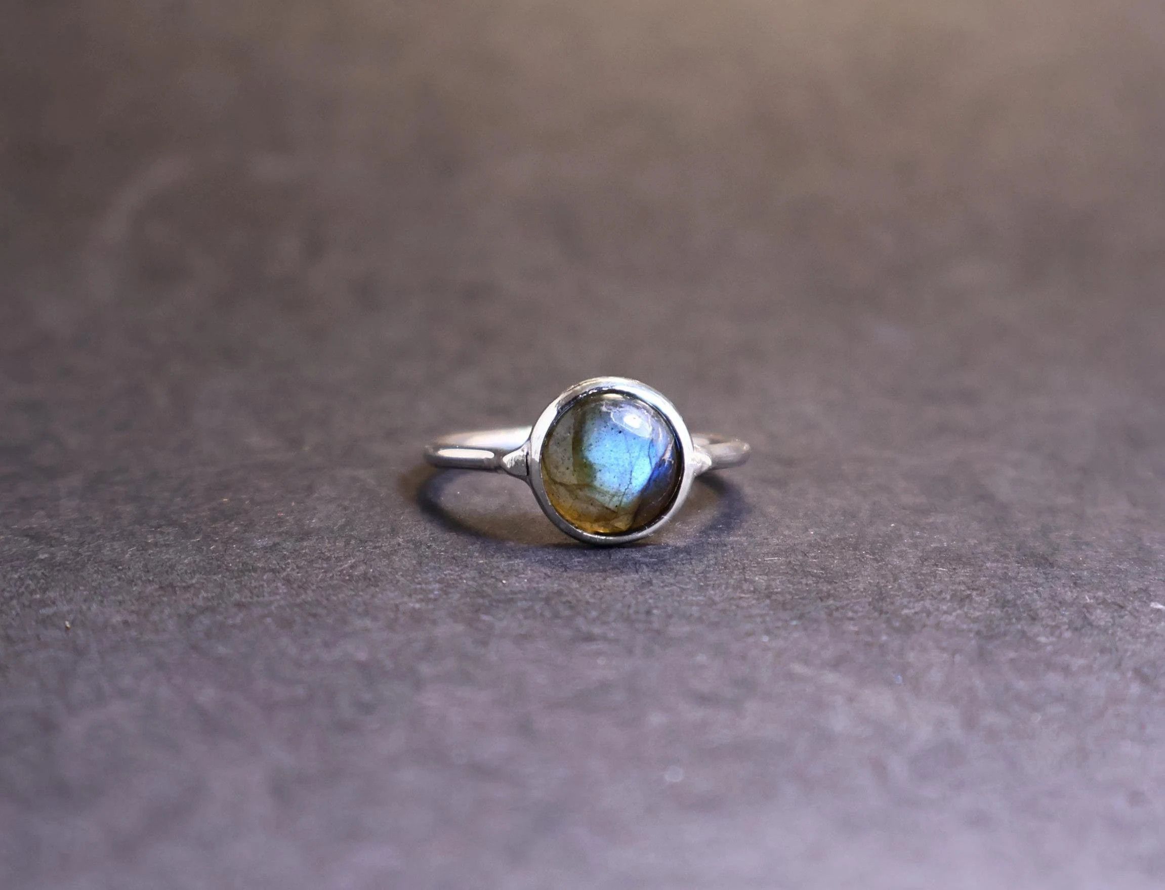 Handmade Labradorite ring, Handmade Sterling Silver Ring Gift For Her Size ONE SIZE - 1 Thumbnail