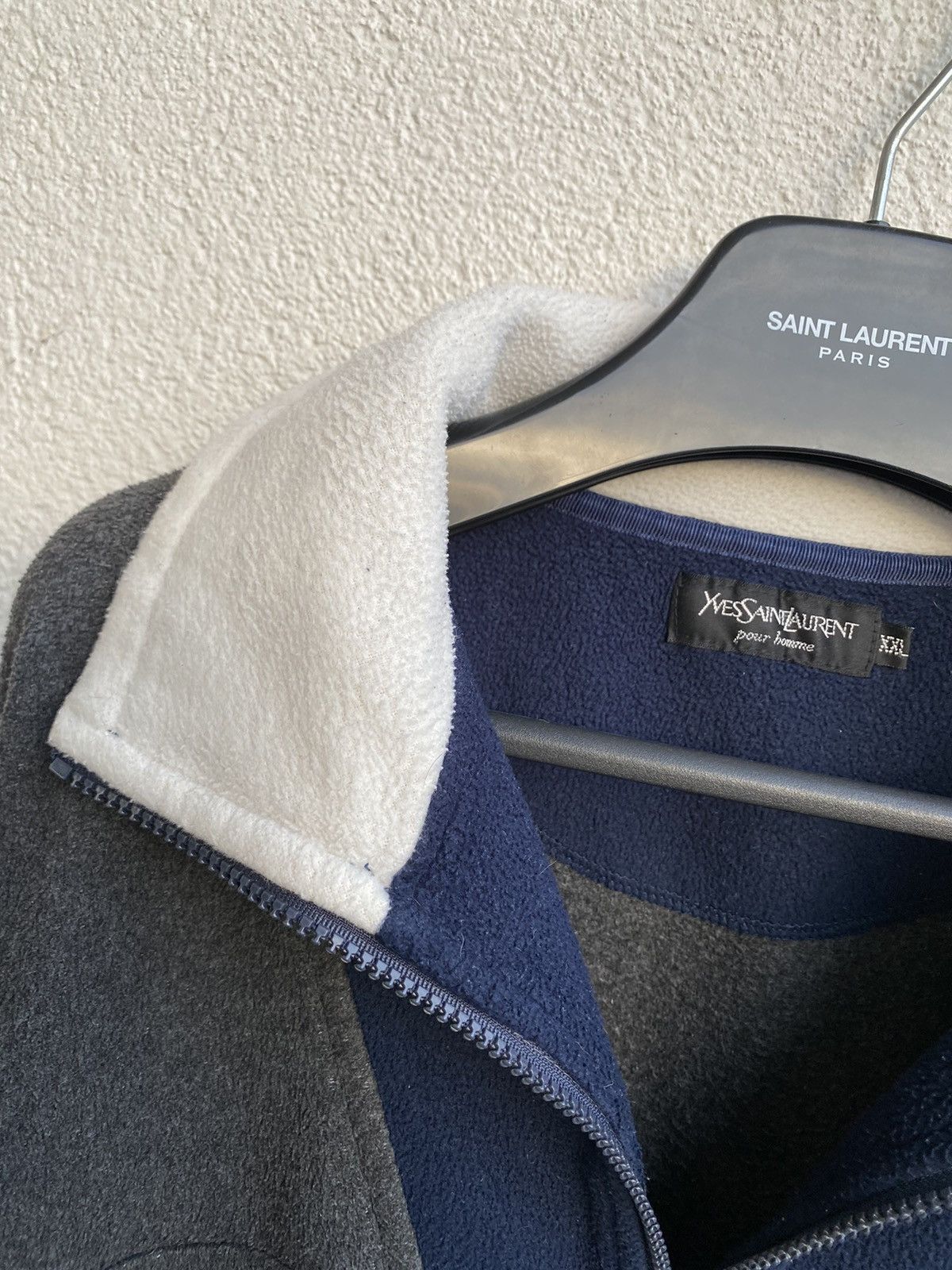 Yves Saint Laurent 90’s Fleece YSL Sweatshirt Zip YSL Sweater Size US XXL / EU 58 / 5 - 11 Thumbnail