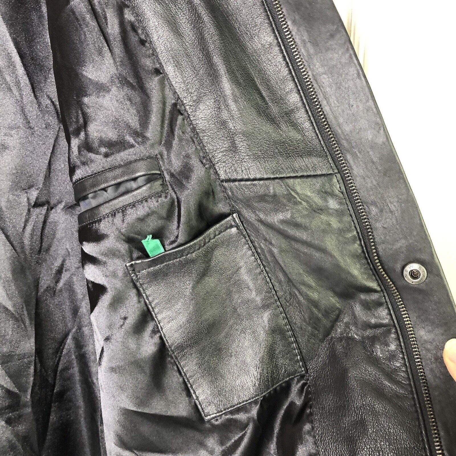 Other Se-ka Men Black Soft Lamb Leather Jacket Size XL Full zip Size US XL / EU 56 / 4 - 13 Thumbnail
