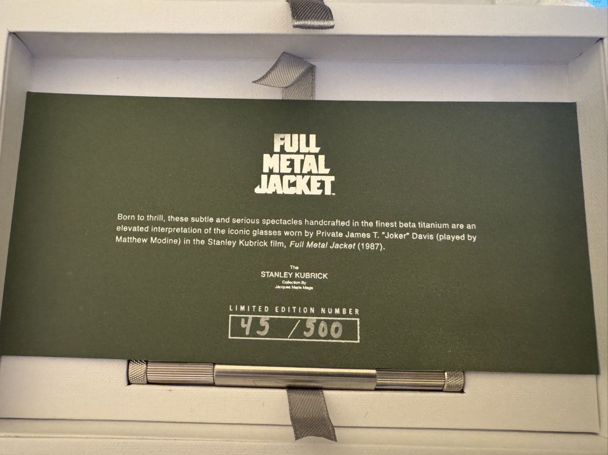 Jacques Marie Mage Jacques Marie Mage Stanley Kubrick Full Metal Jacket Frames Size ONE SIZE - 15 Thumbnail