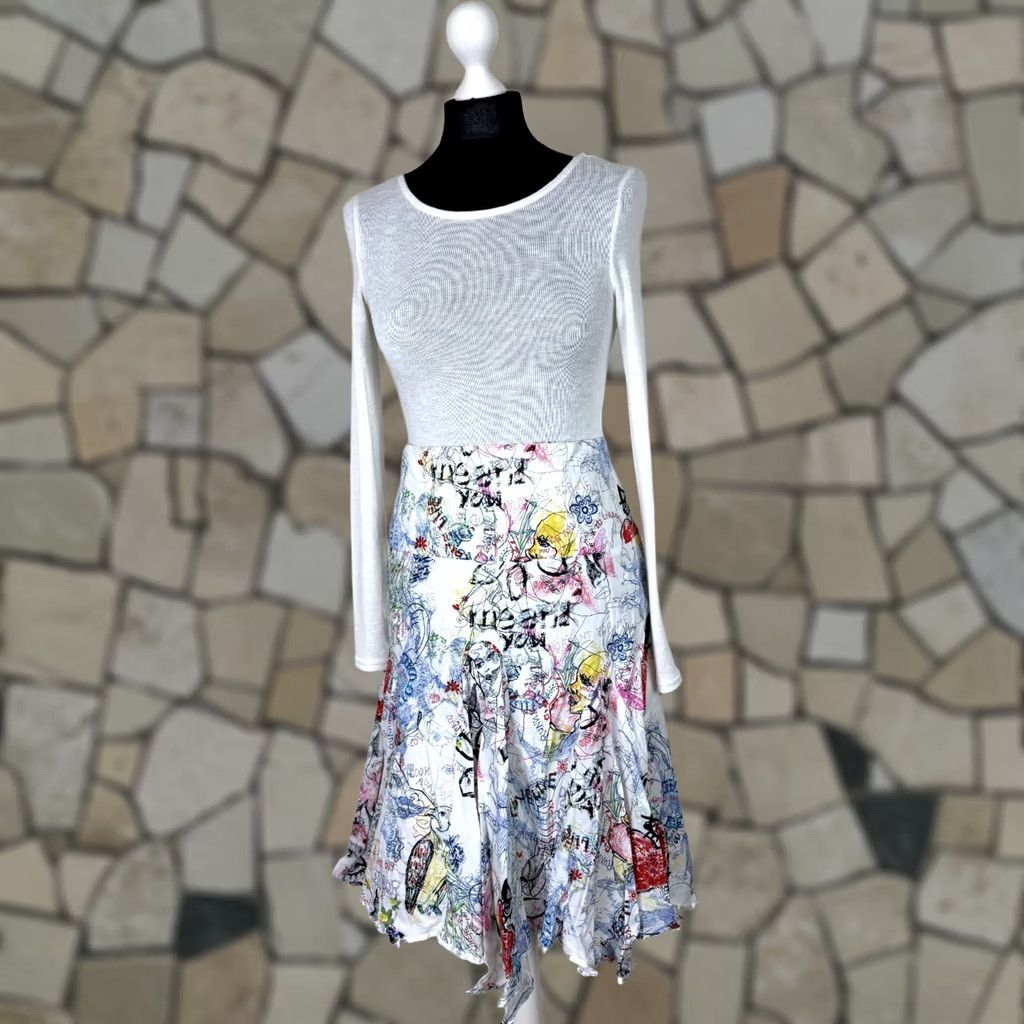 Desigual Desigual Skirt Womens Size 42 Midi White Dresswear Skirt Women 42 White Midi Desigual Womens Skirt 42 White Midi Size 28" / US 6 / IT 42 - 1 Thumbnail