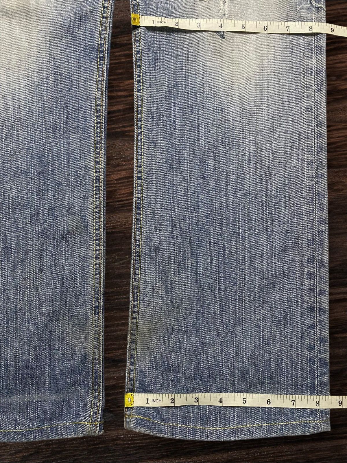 Junya Watanabe Vintage Edwin EG 503 Light Wash Distressed Baggy Jeans Size US 32 / EU 48 - 16 Thumbnail