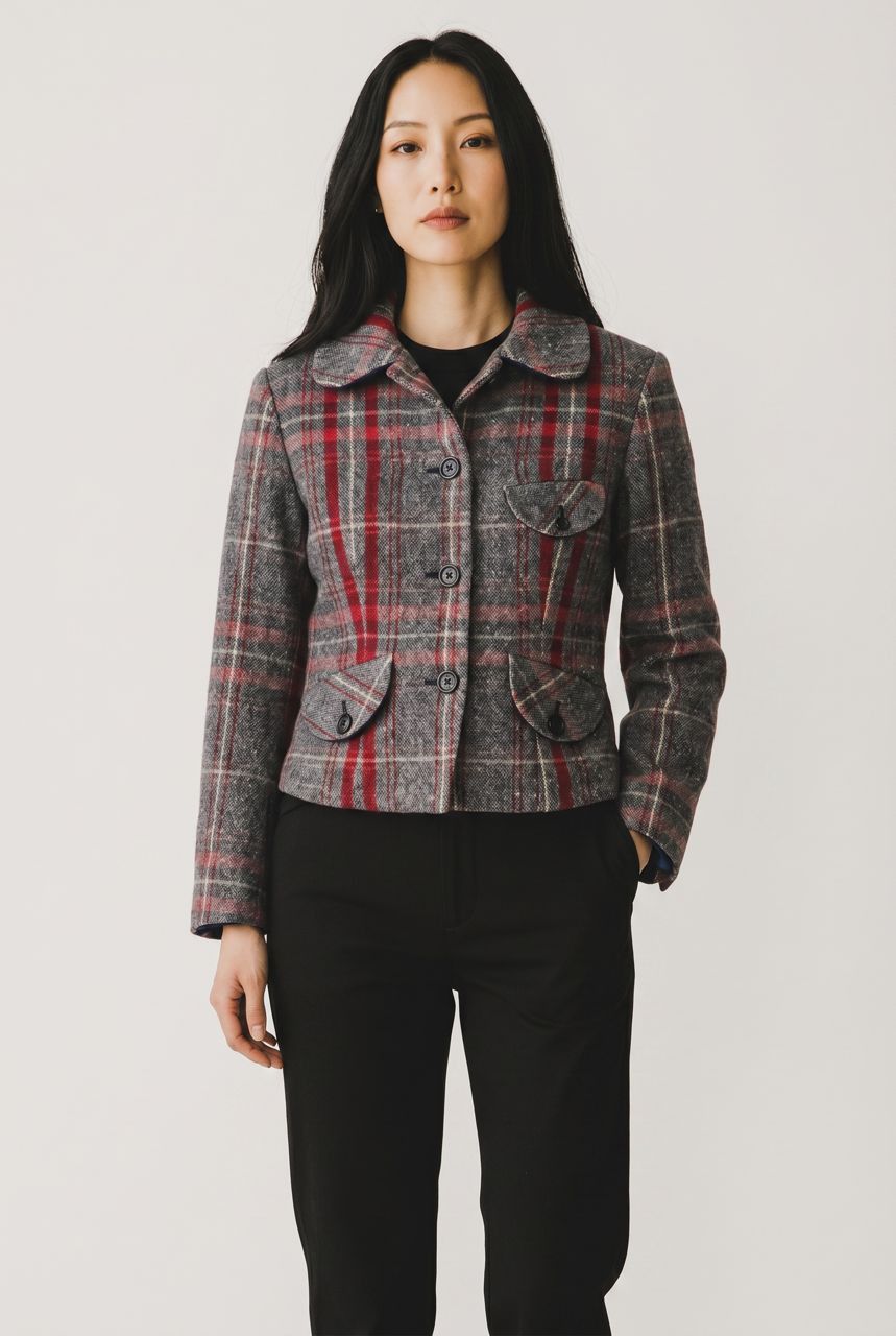 Hysteric Glamour Vintage Hysteric Glamour Plaid Cropped Wool Jacket Japanese Size US S / EU 44-46 / 1 - 1 Thumbnail